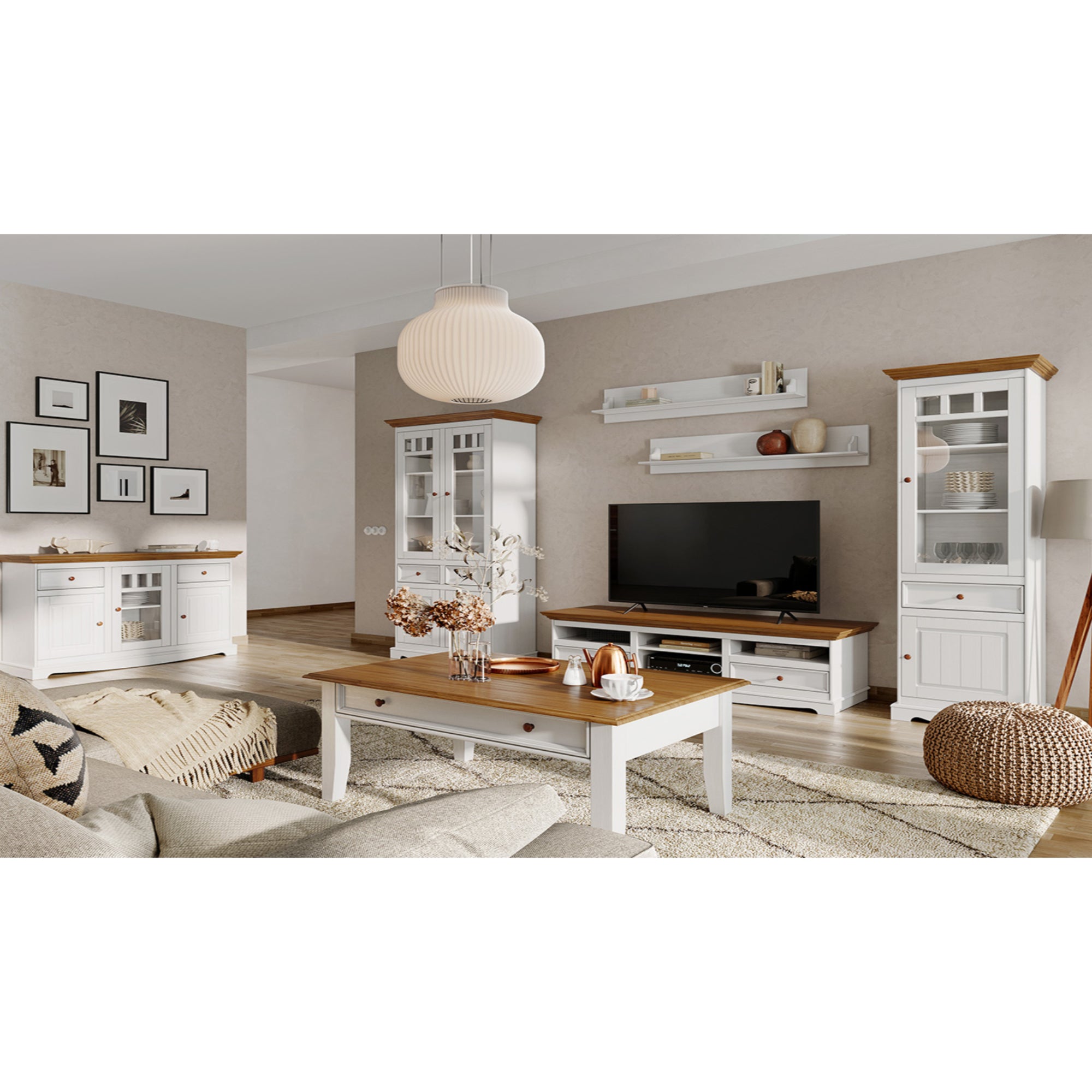 Komoda Belluno 130x44 cm, material: masivna borovina