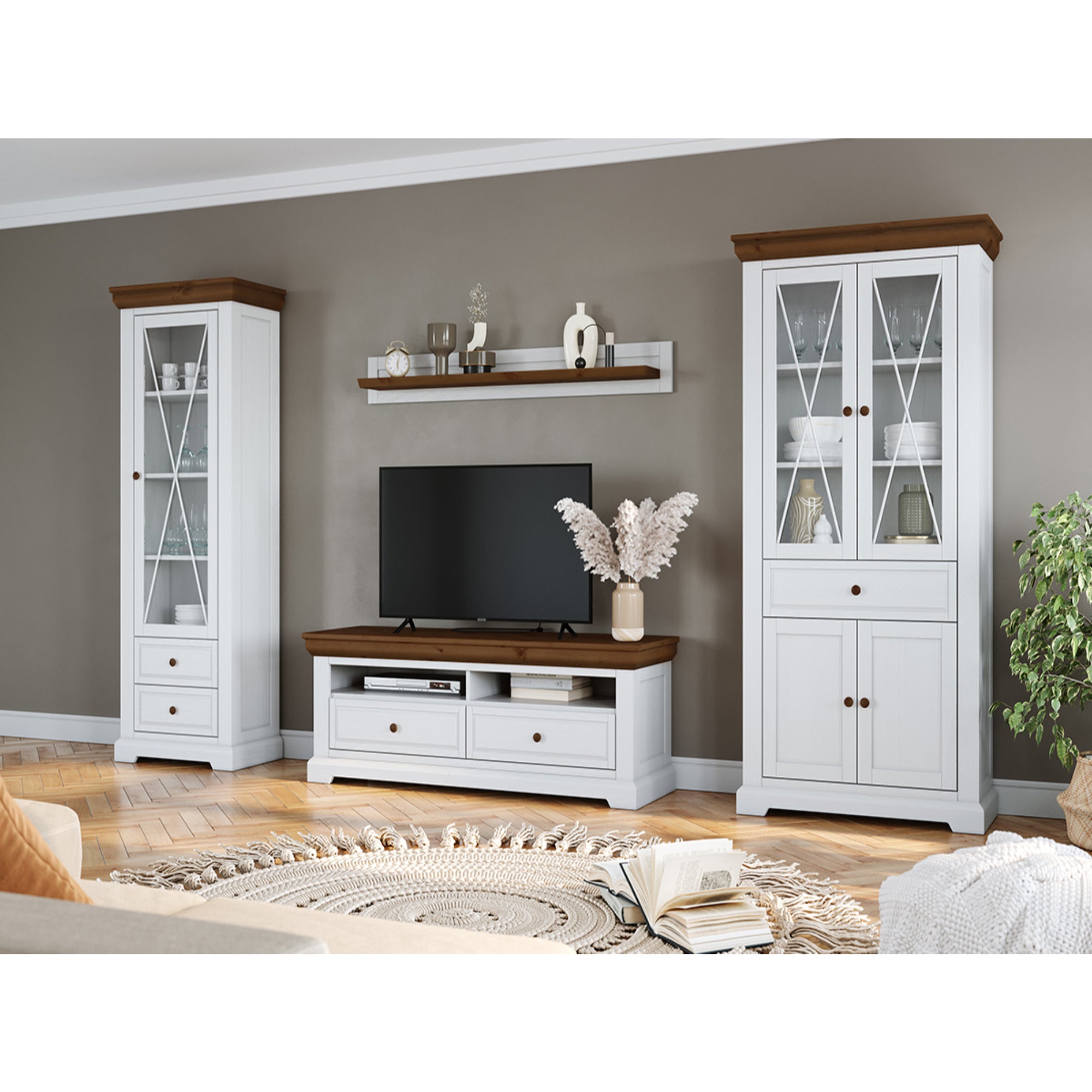 TV komoda Marone 155,2x47,6 cm, material: masivna borovina