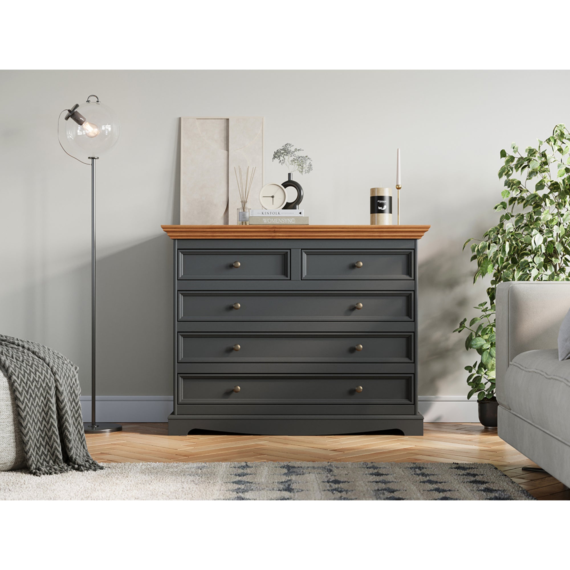 Komoda Belluno 111,4x44,2 cm, Material: Masivna borovina
