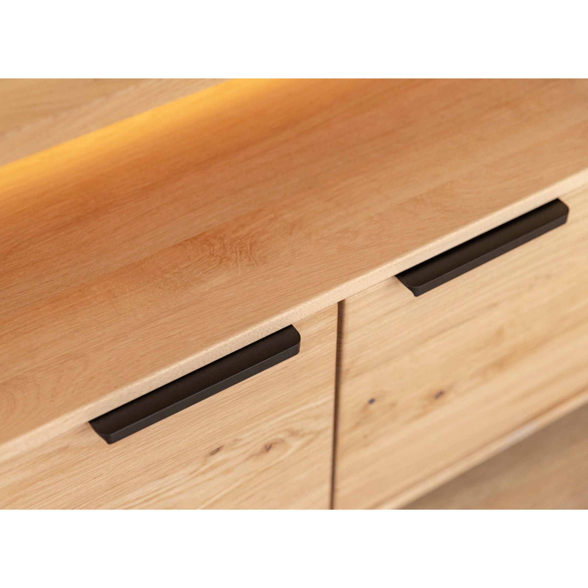 Viseča TV komoda Tirano 200x39 cm, material: masiven hrastov les