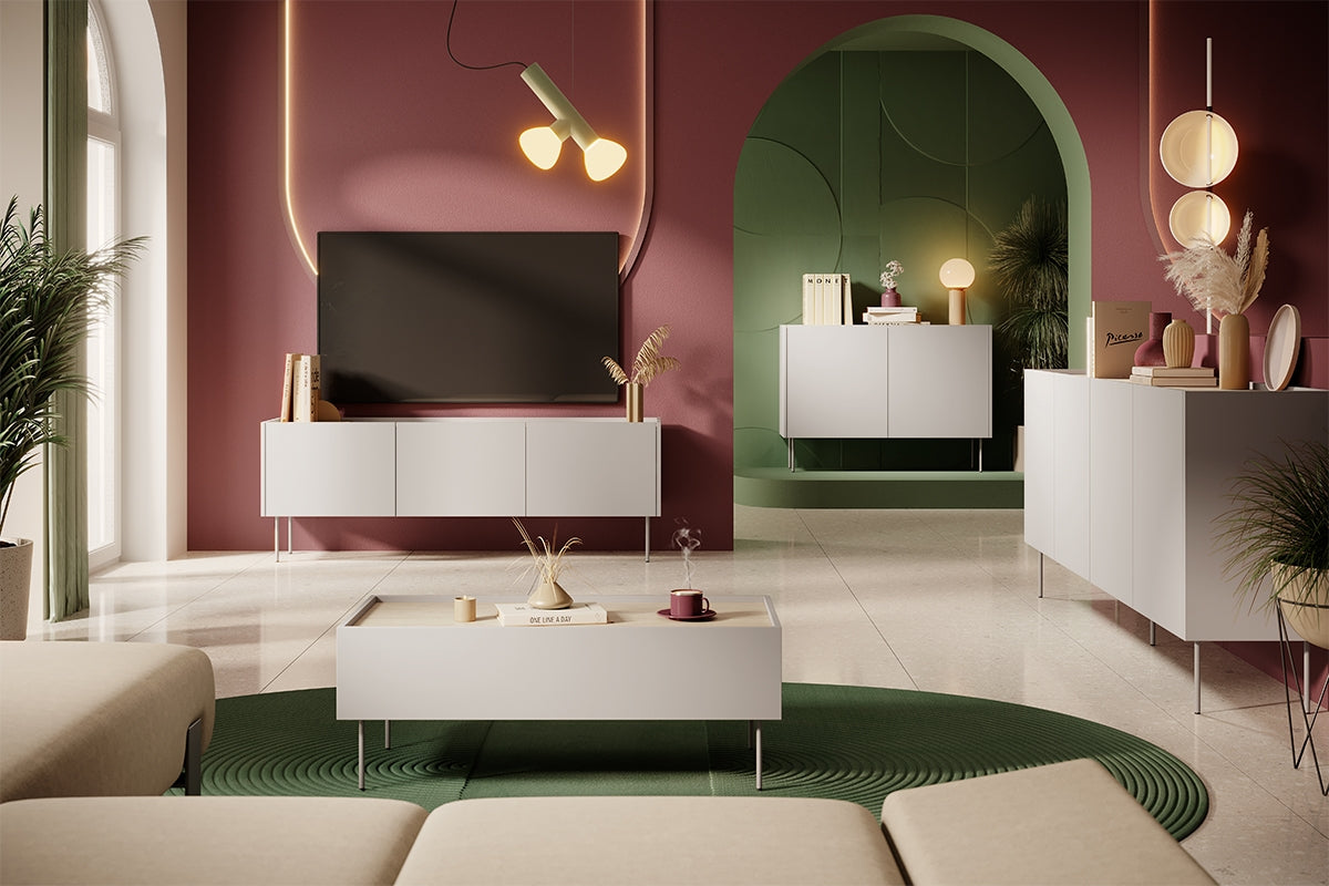 Predalnik Design 220 cm, 4 vrata in 4 predali, Material: MDF