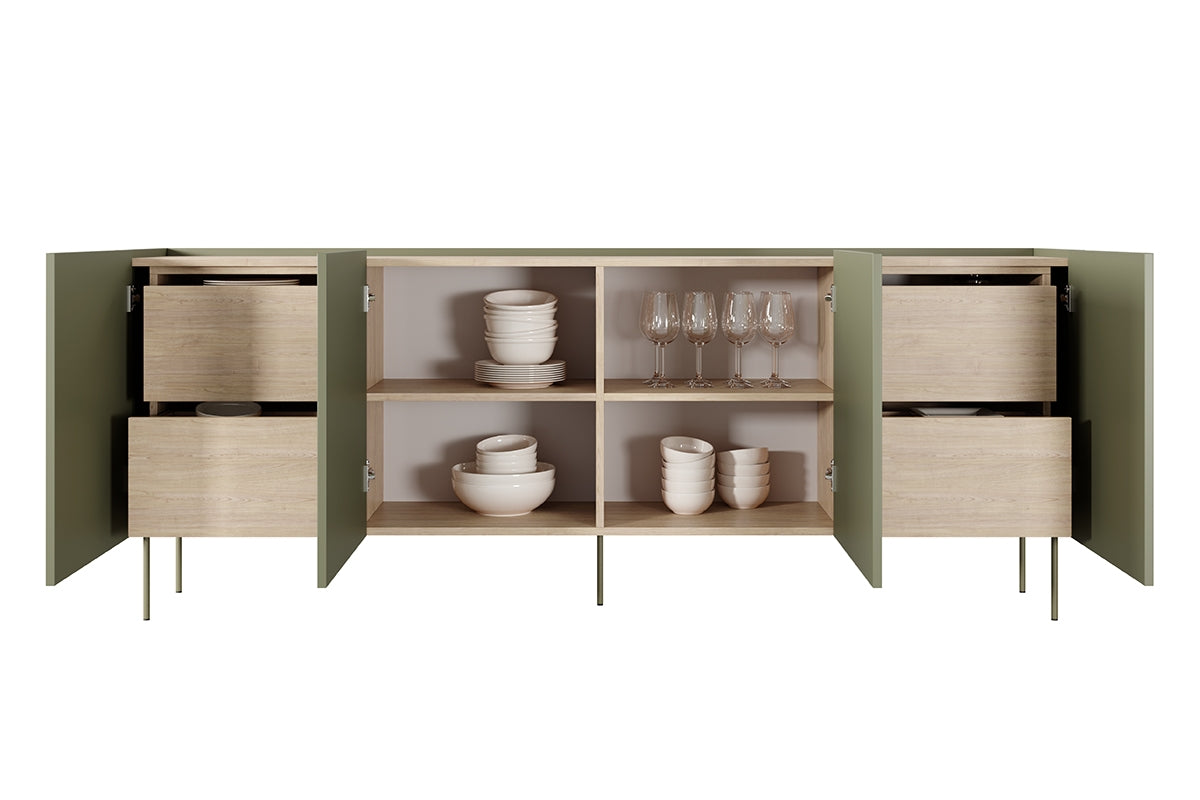 Predalnik Design 220 cm, 4 vrata in 4 predali, Material: MDF