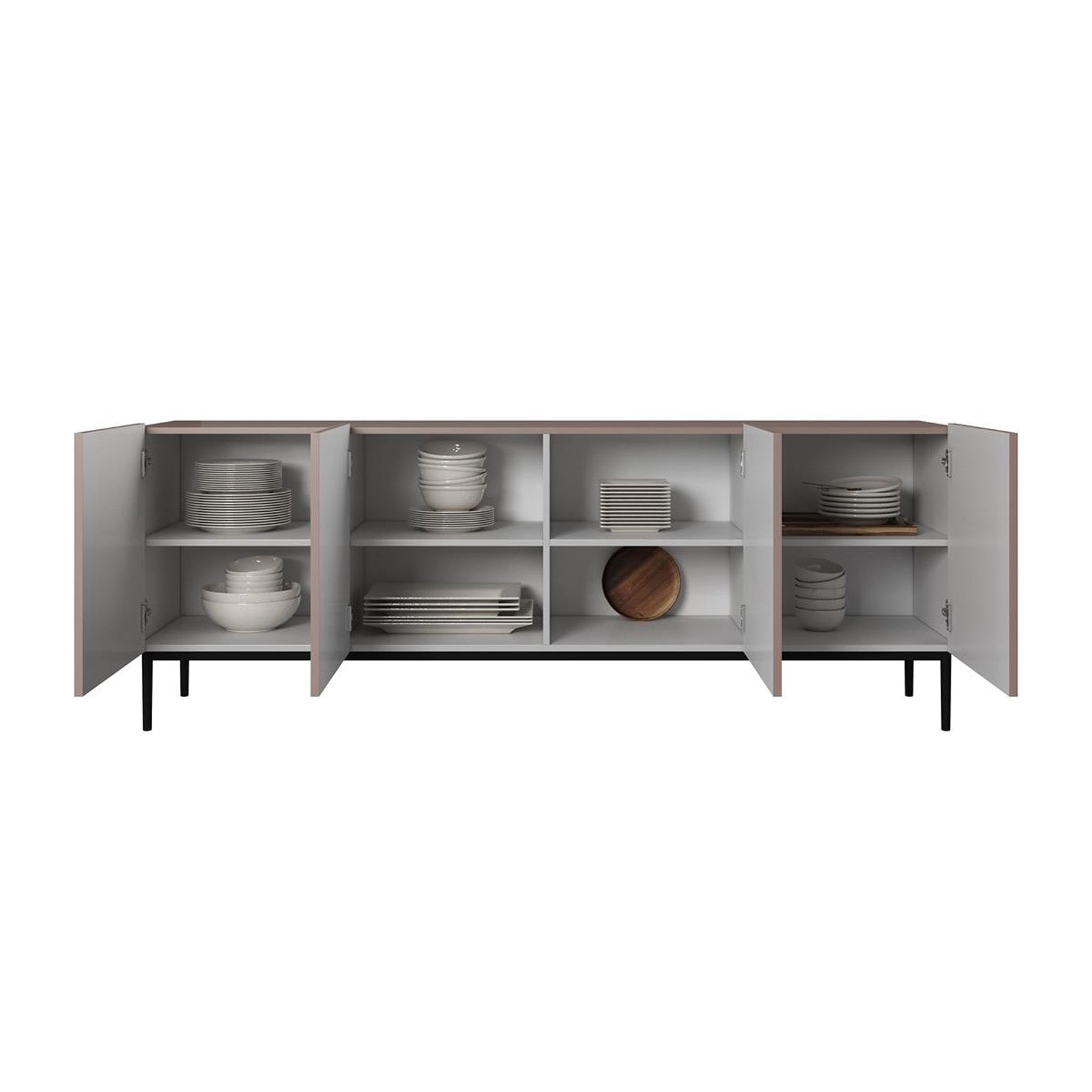 Predalnik Nicole 200 cm, 4 vrata, Material: MDF 