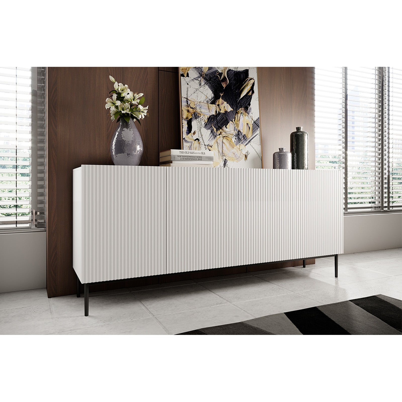 Predalnik Nicole 200 cm, 4 vrata, Material: MDF 