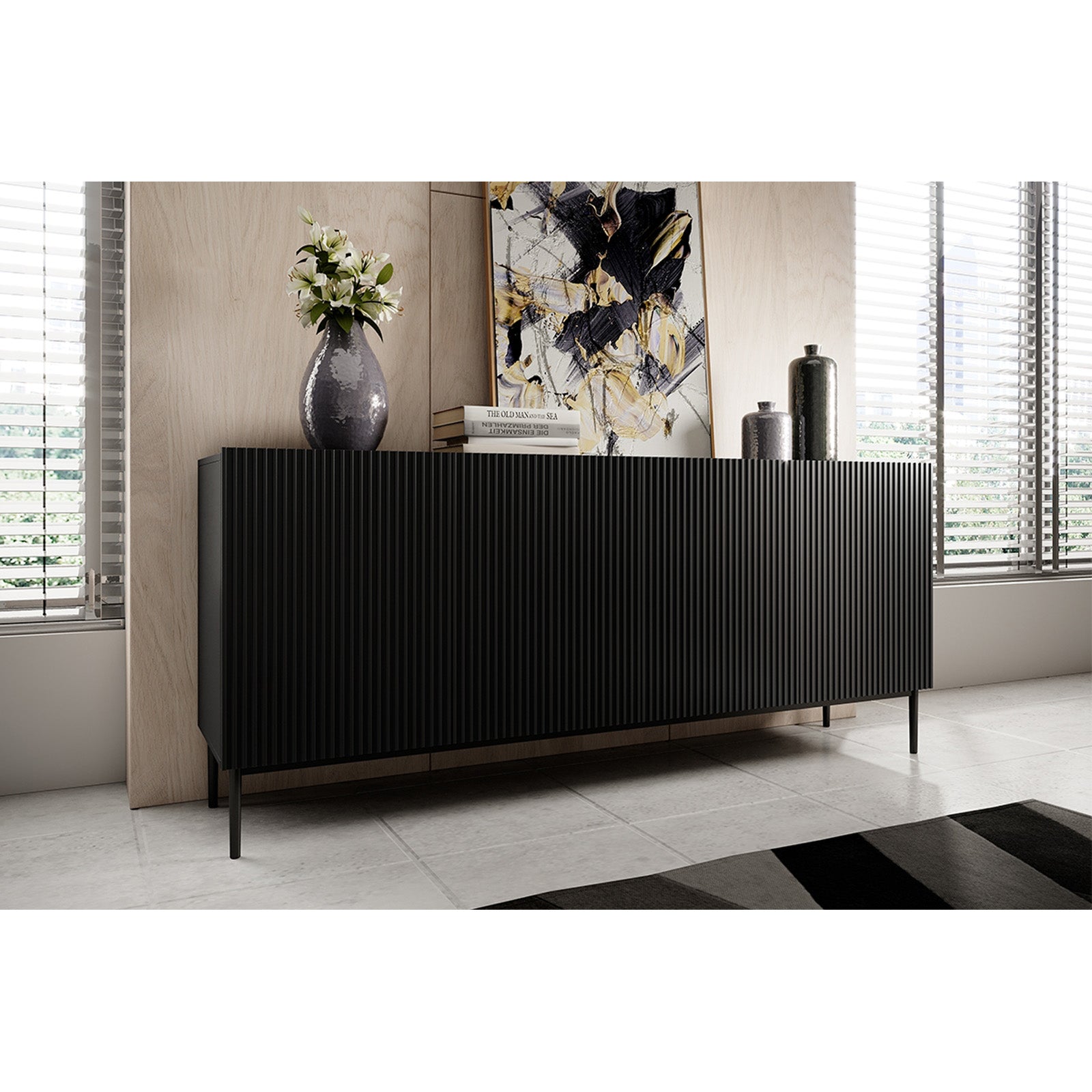 Predalnik Nicole 200 cm, 4 vrata, Material: MDF 