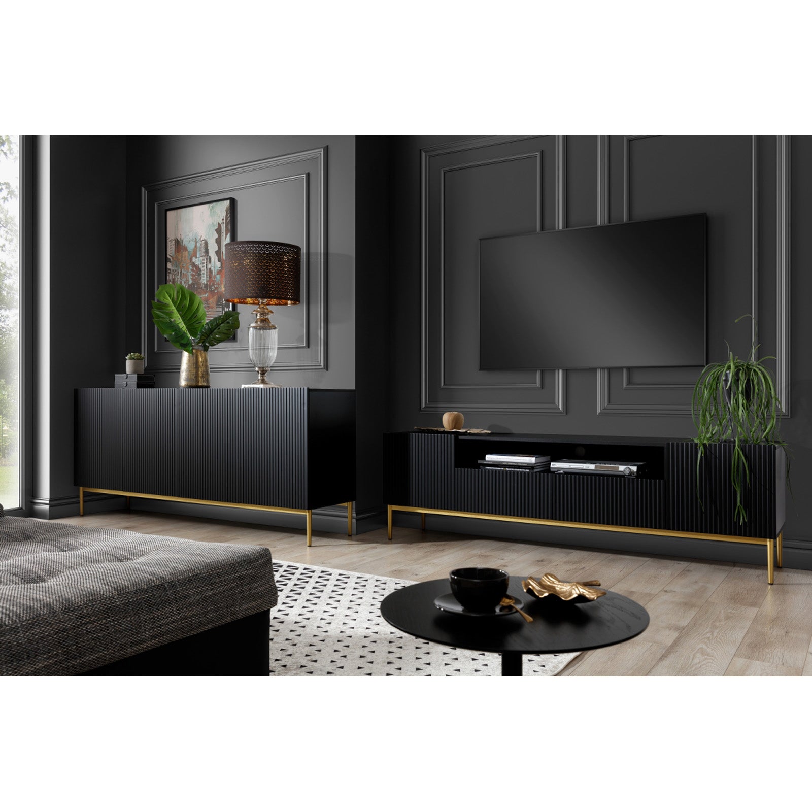 Predalnik Nicole 200 cm, 4 vrata, Material: MDF 