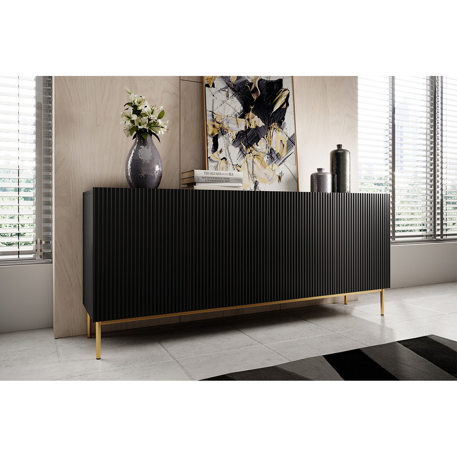 Predalnik Nicole 200 cm, 4 vrata, Material: MDF 