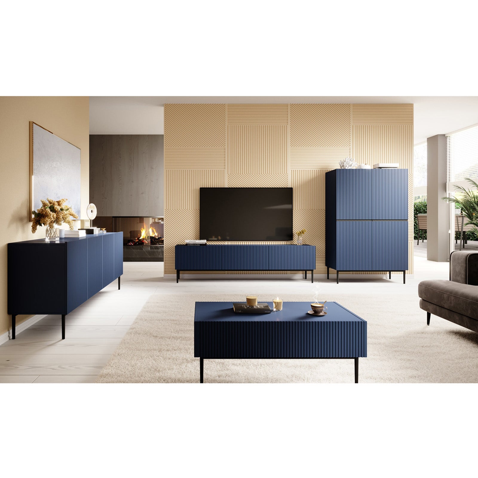 Predalnik Nicole 200 cm, 4 vrata, Material: MDF 