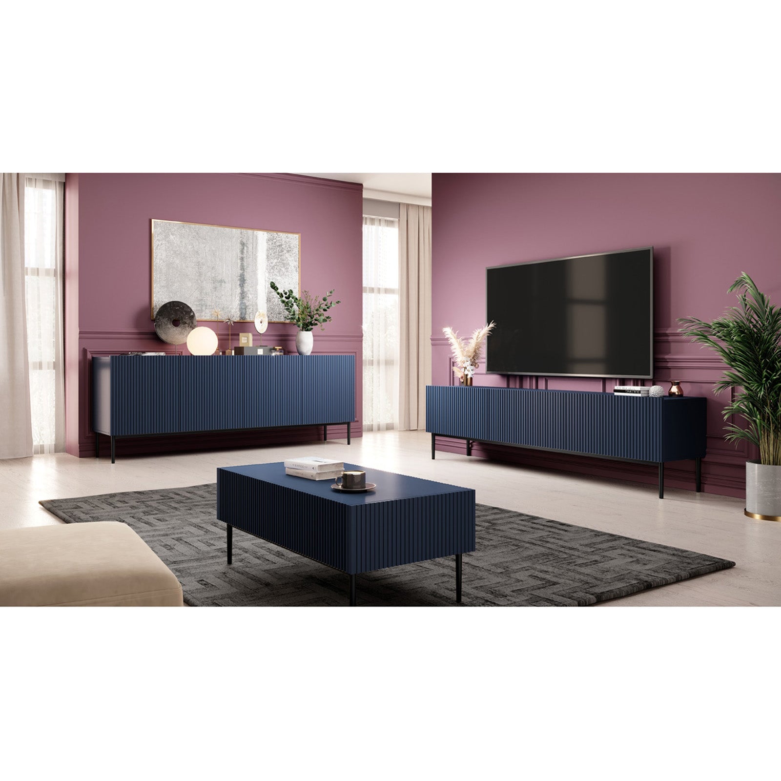 Predalnik Nicole 200 cm, 4 vrata, Material: MDF 