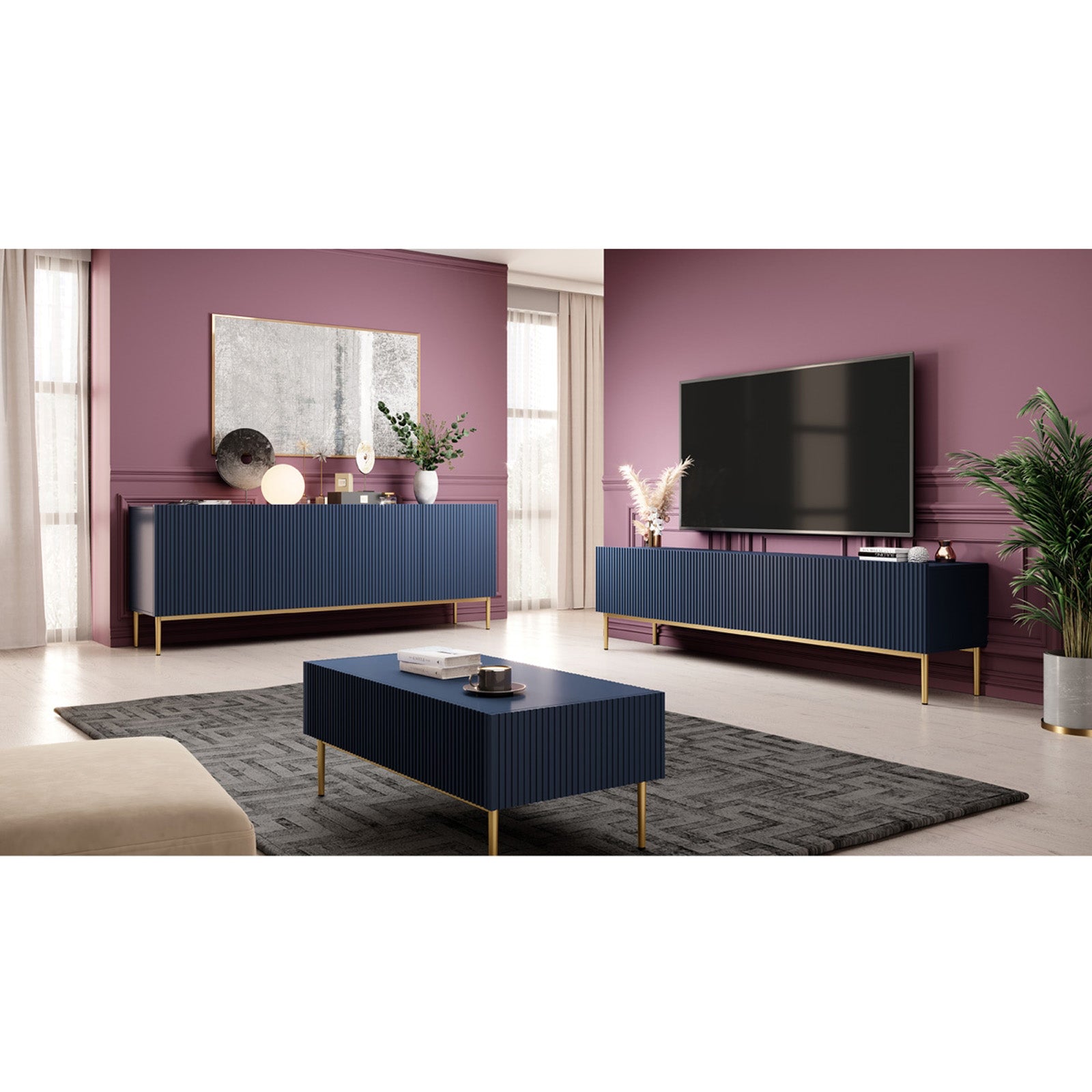 Predalnik Nicole 200 cm, 4 vrata, Material: MDF 