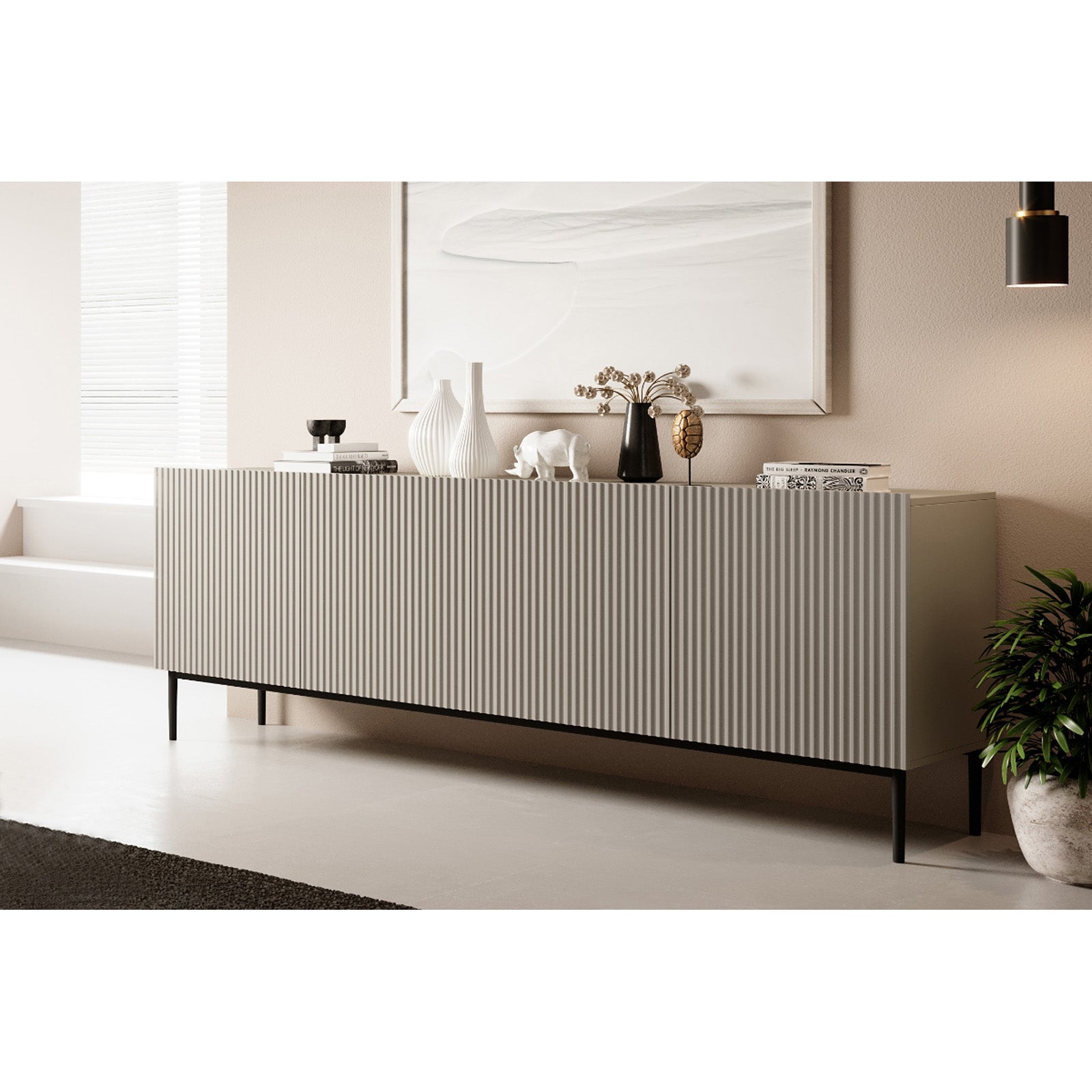 Predalnik Nicole 200 cm, 4 vrata, Material: MDF 