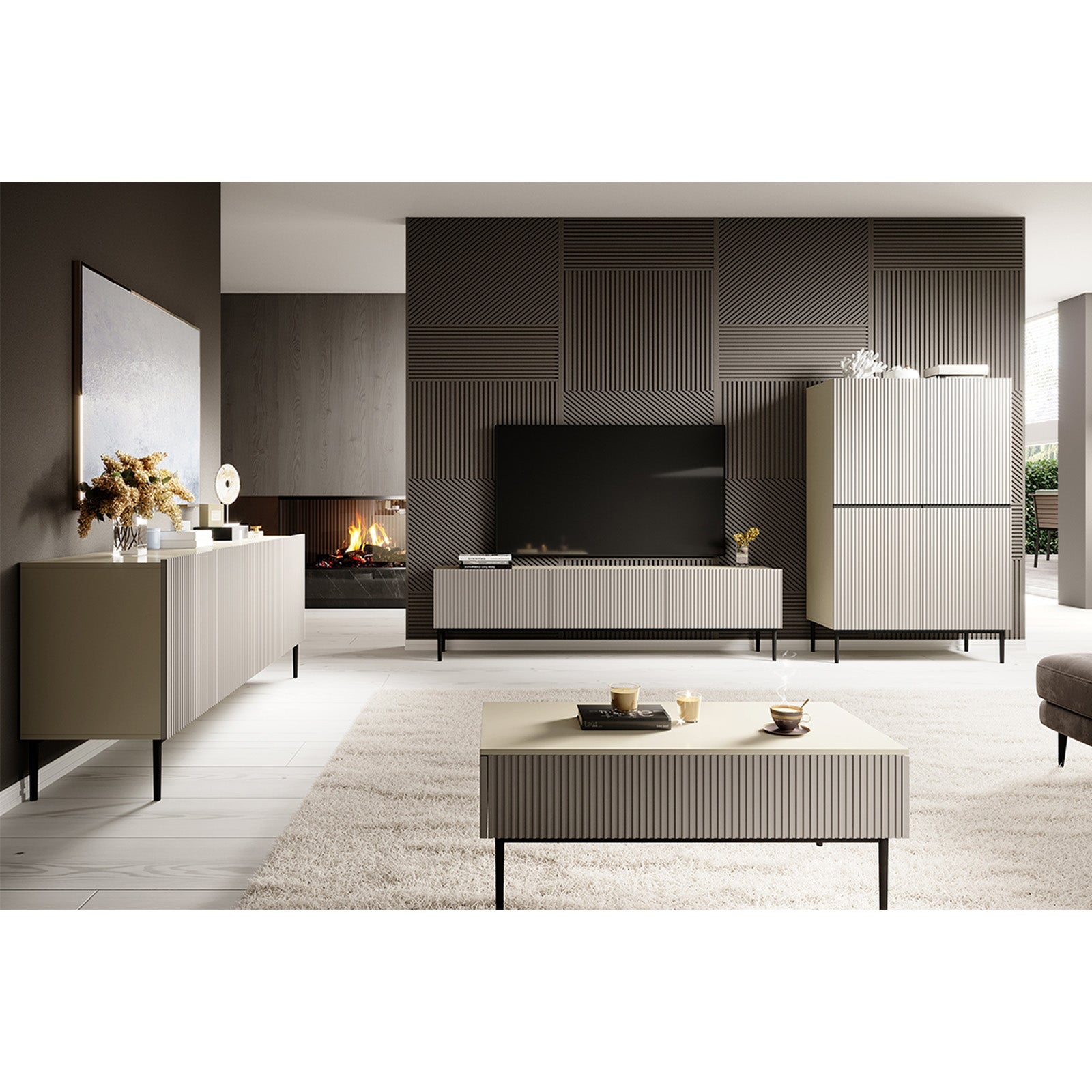 Predalnik Nicole 200 cm, 4 vrata, Material: MDF 