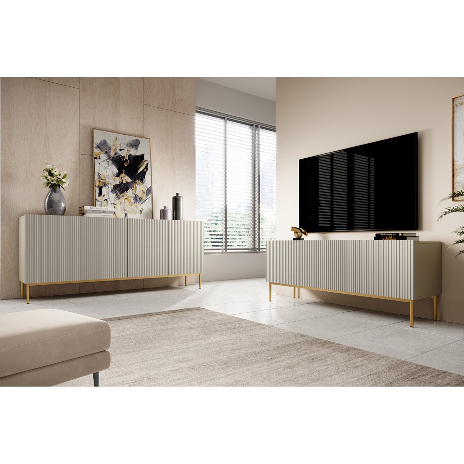 Predalnik Nicole 200 cm, 4 vrata, Material: MDF 