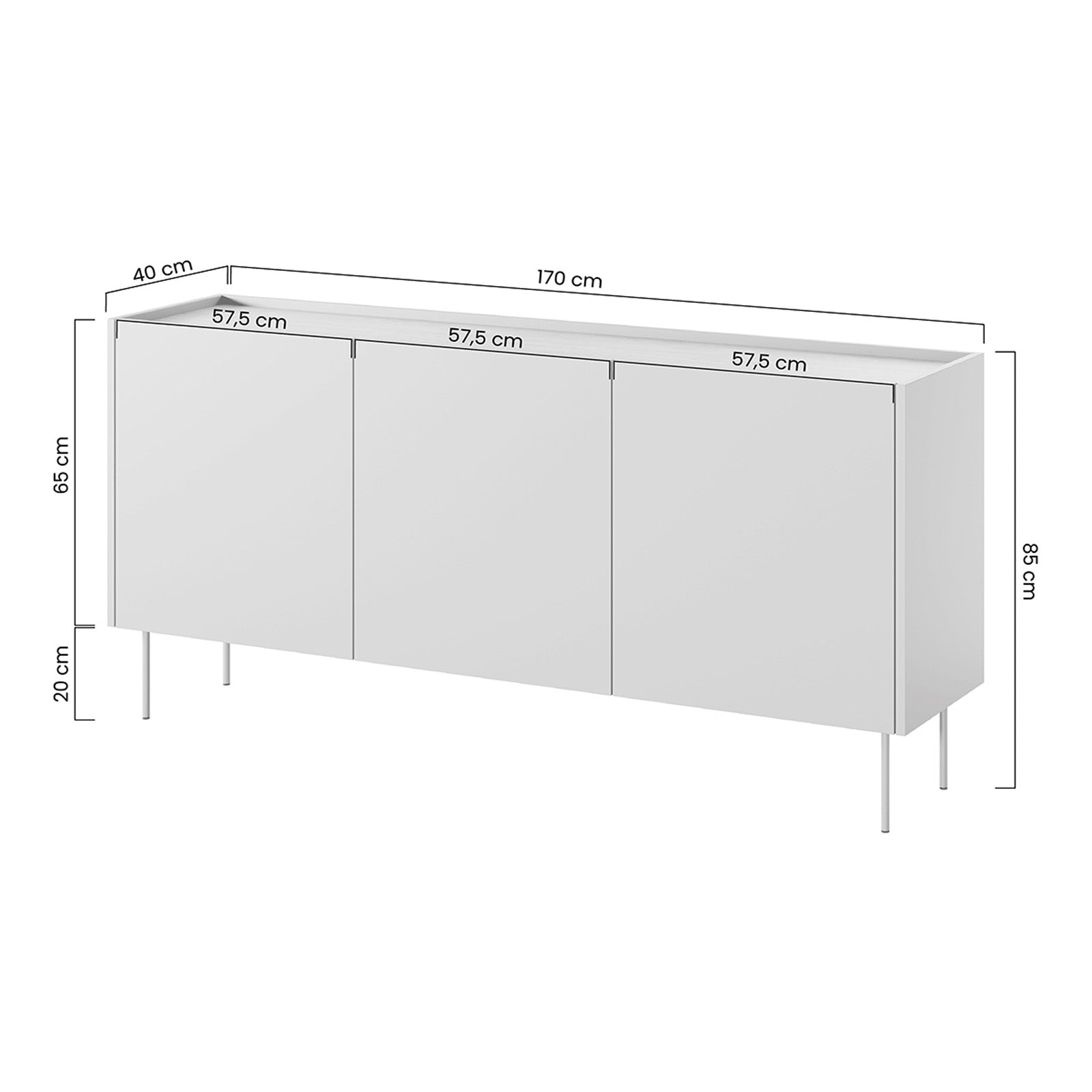 Dizajnerska komoda, Material: MDF 