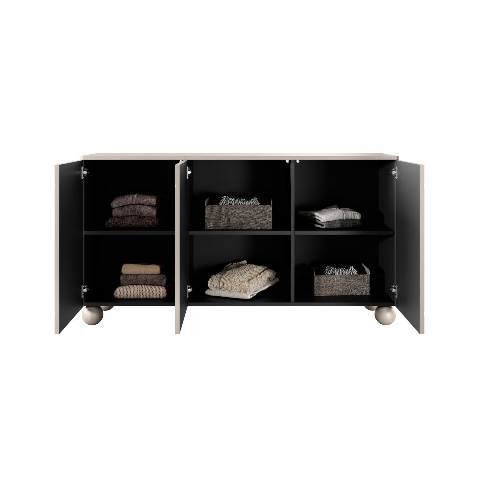 Sonatia komoda 150 cm, 3 vrata, Material: MDF