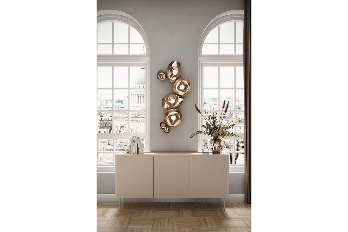 Dizajnerska komoda 170 cm, 3 vrata in 2 predala, Material: MDF