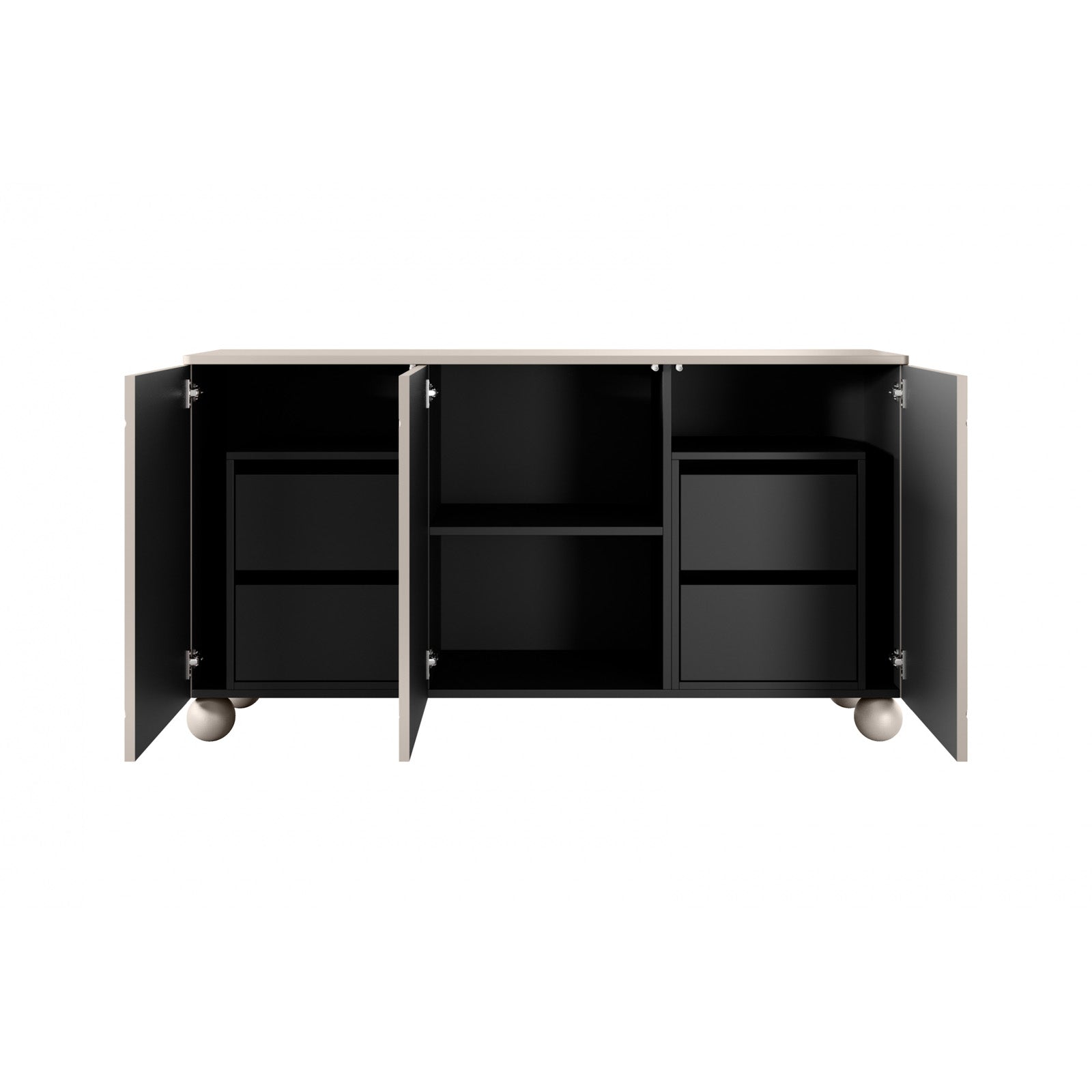 Sonatia komoda 150 cm, 3 vrata in 4 predali, Material: MDF