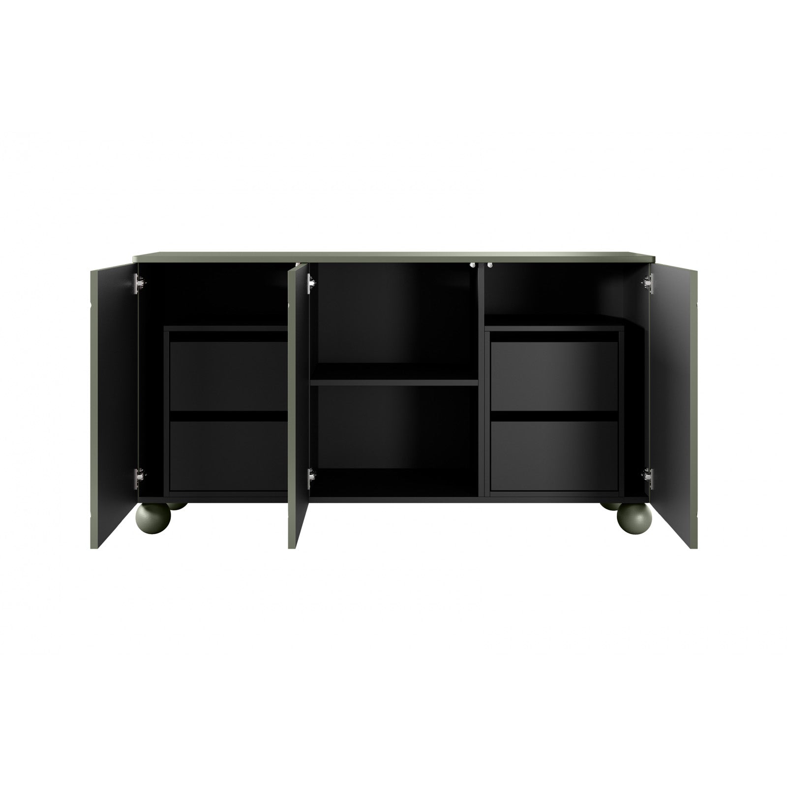 Sonatia komoda 150 cm, 3 vrata in 4 predali, Material: MDF