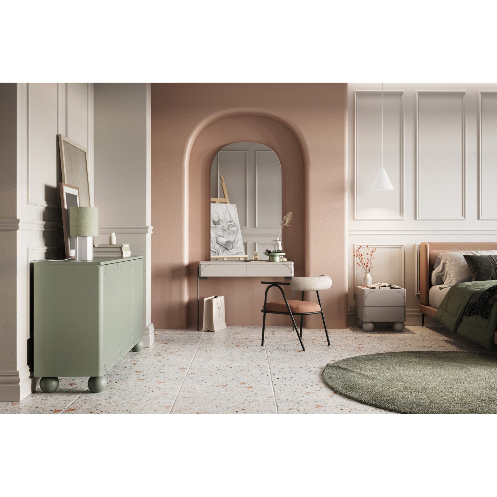 Sonatia komoda 150 cm, 3 vrata in 2 predala, Material: MDF