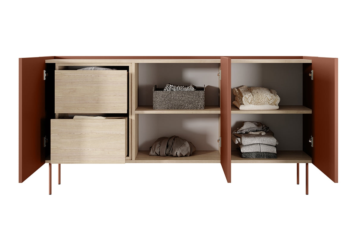 Dizajnerska komoda 170 cm, 3 vrata in 2 predala, Material: MDF