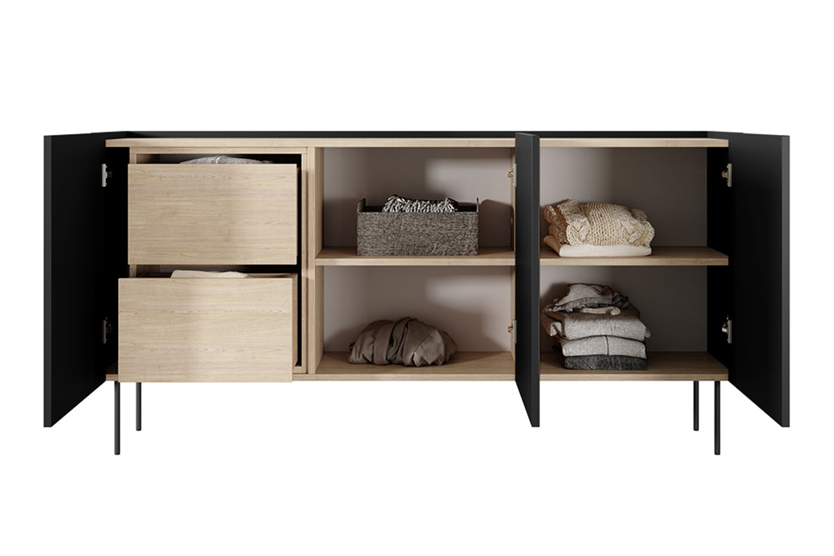 Dizajnerska komoda 170 cm, 3 vrata in 2 predala, Material: MDF