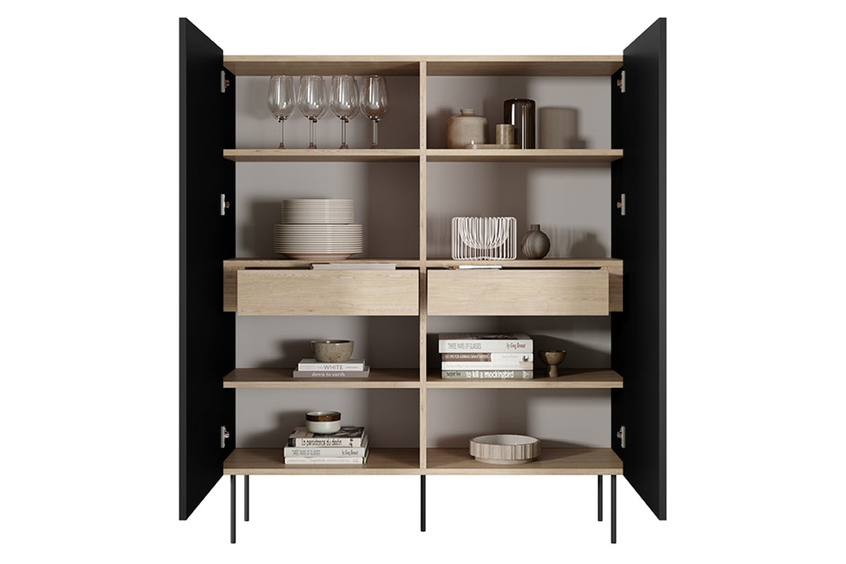 Dizajnerska komoda 120 cm, 2 vrata in 2 predala, Material: MDF