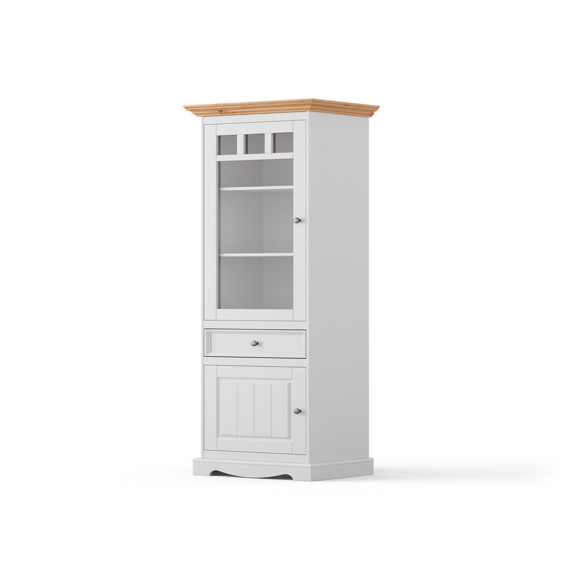 Vitrina Belluno 44x190 cm, material: masivna borovina