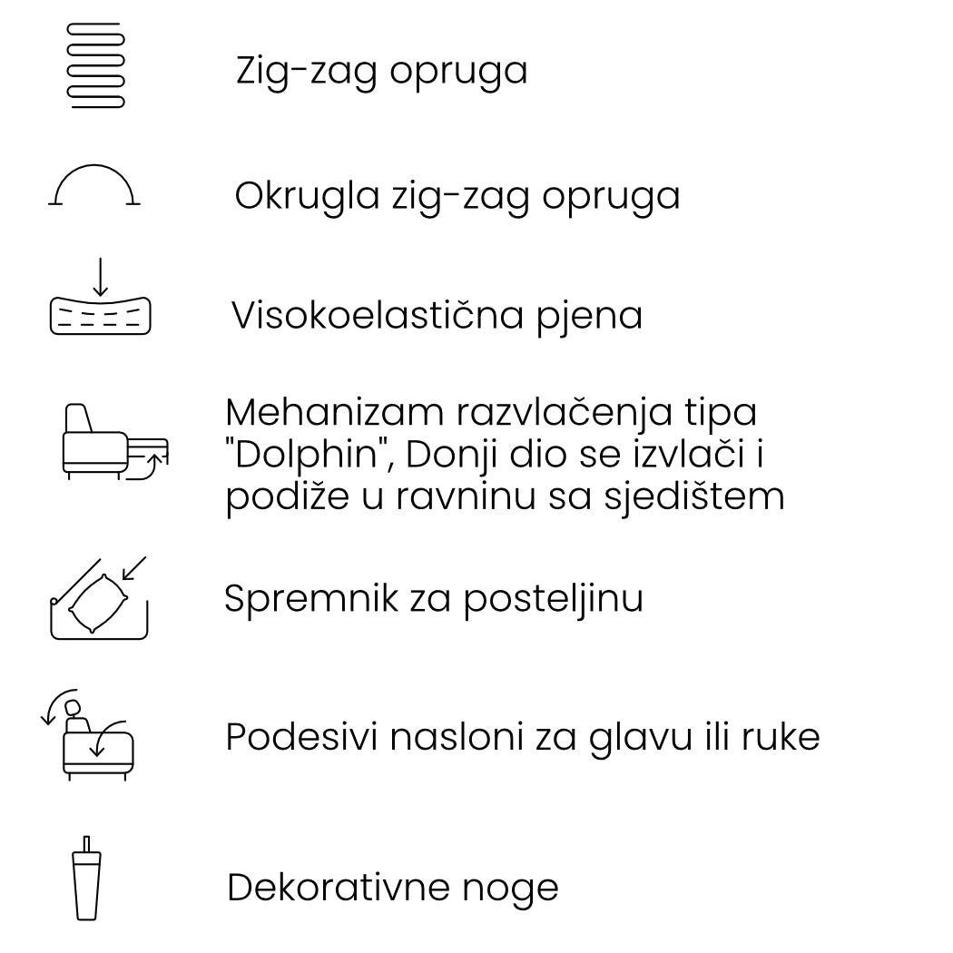 Kotna sedežna garnitura Lisbona II, 268x200cm, Material: Material po izbiri