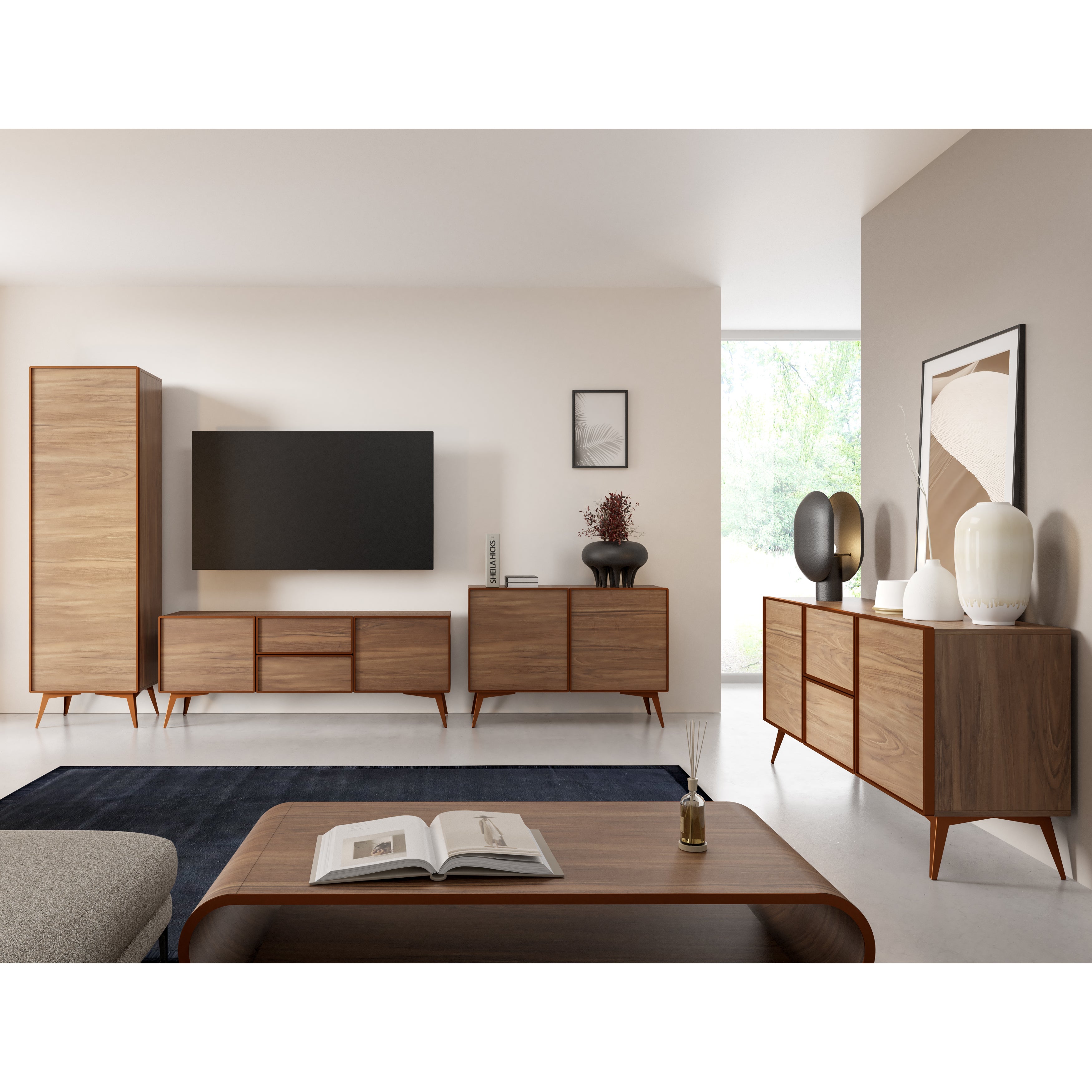 Vitrina Mavero 200x60cm, Material: Laminirana plošča