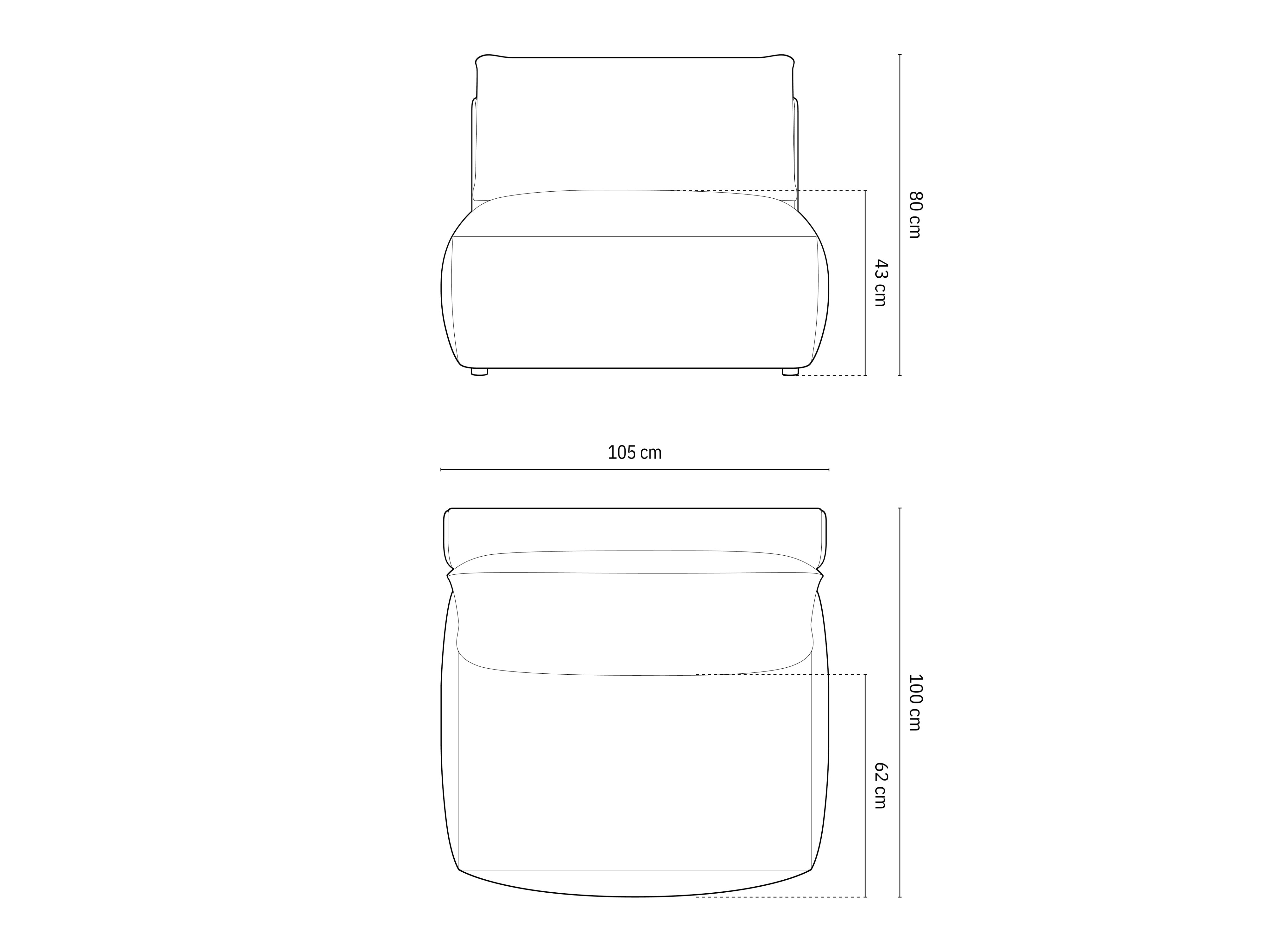 Chris modul 105x100cm, Material: Žamet