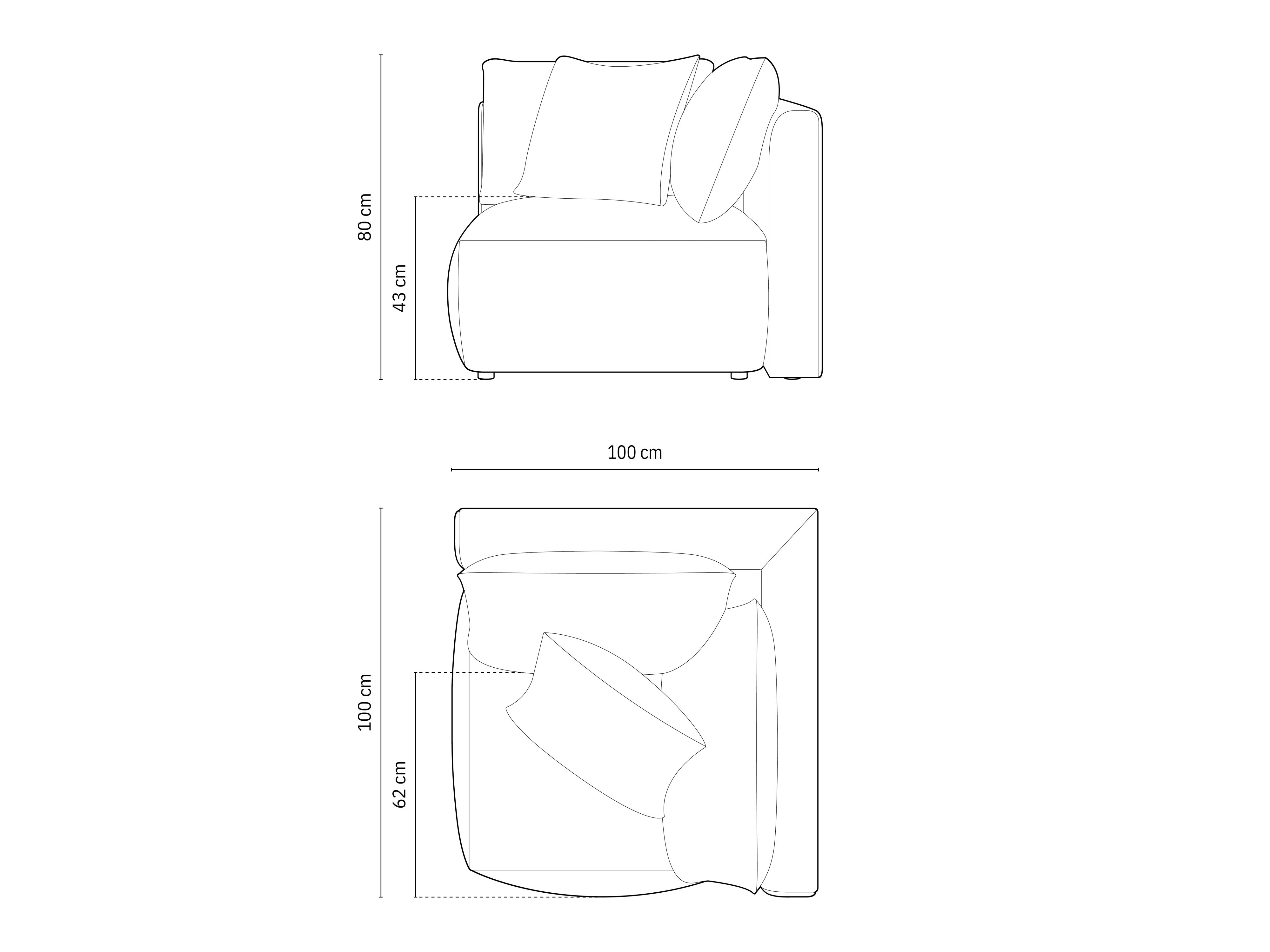 Chris modul 100x100cm, Material: Strukturirana tkanina
