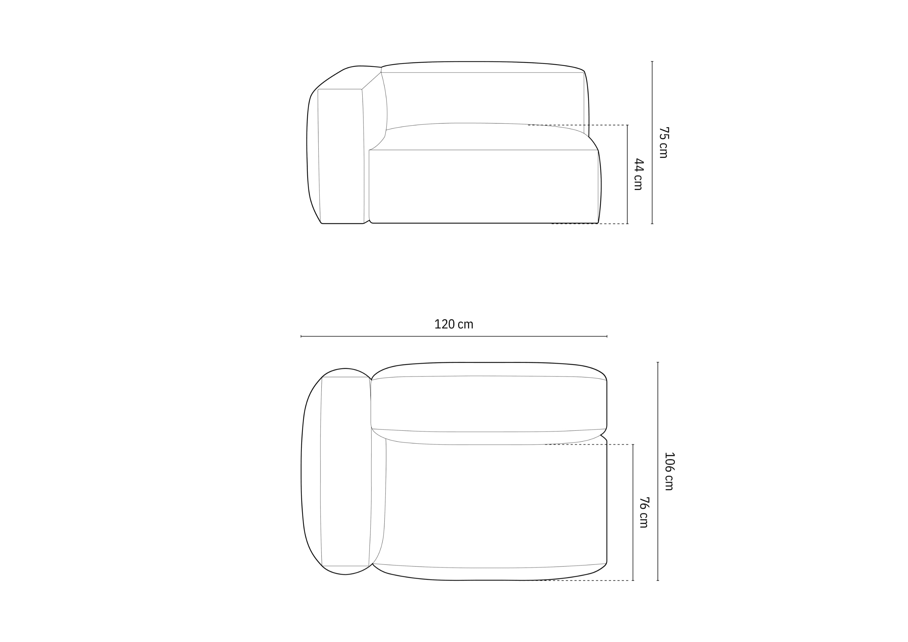 Modul Martina, 120x106cm, Material: Strukturirana tkanina