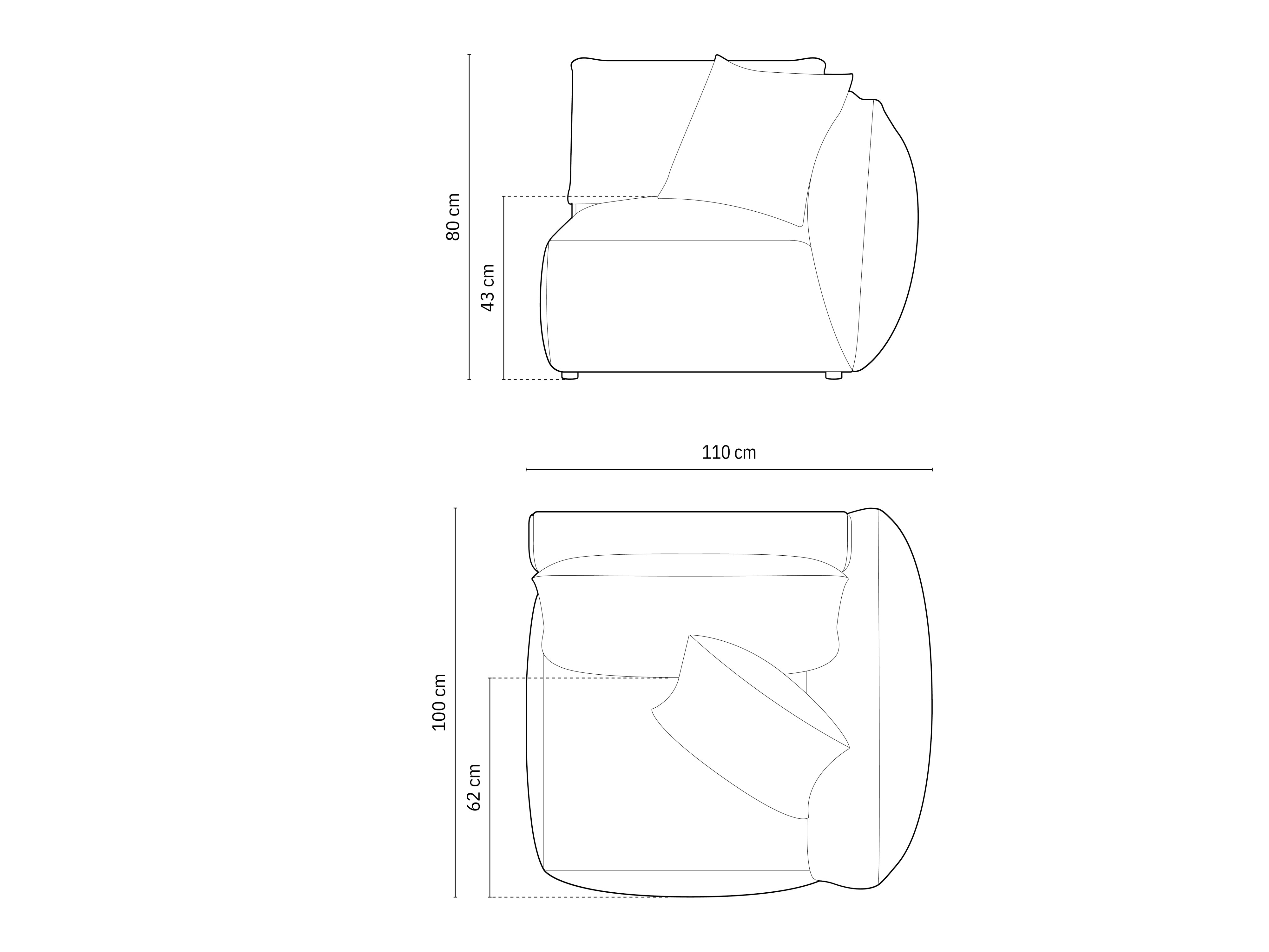 Chris modul 110x100cm, Material: Žamet