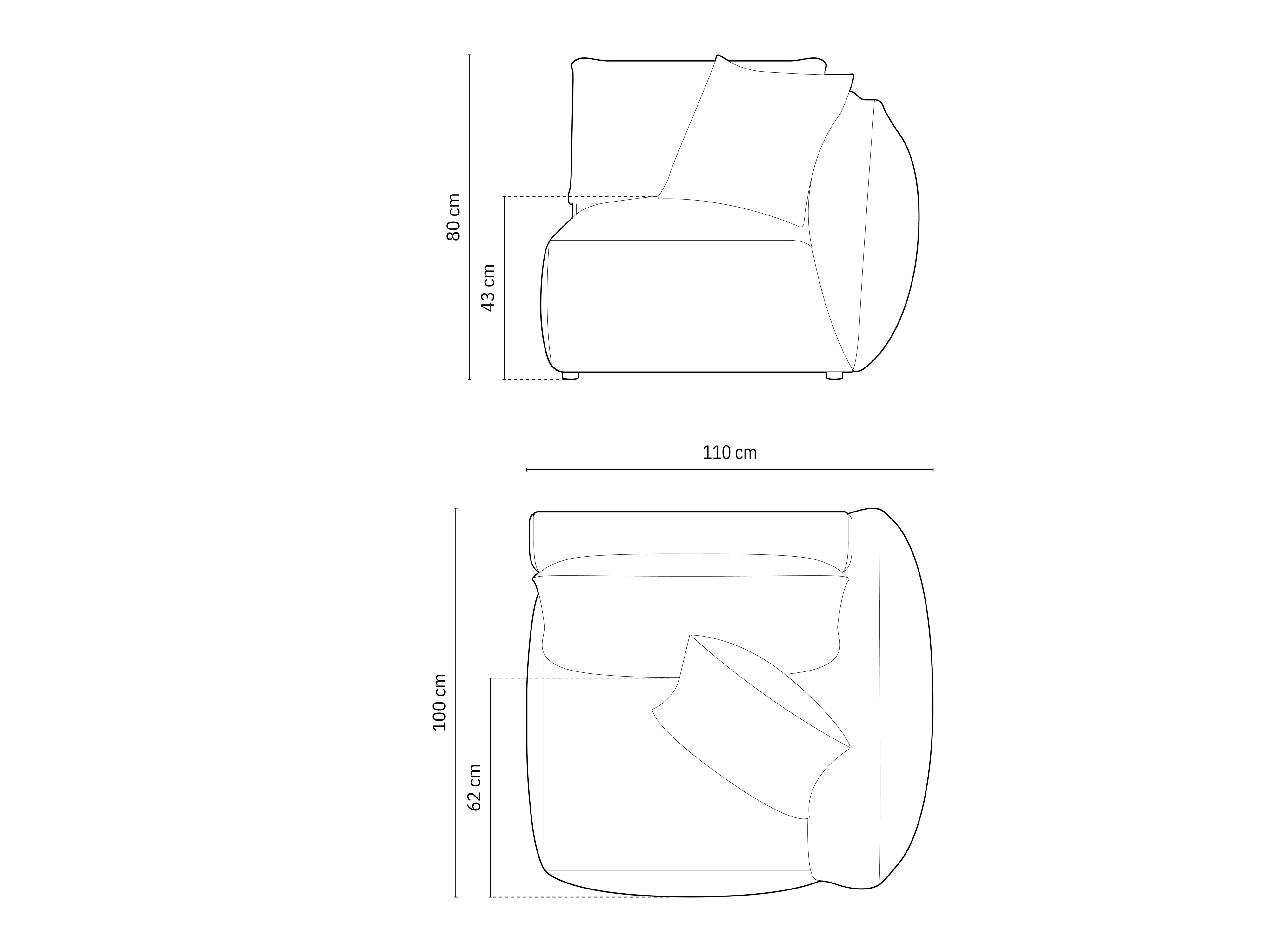 Modul Chris 110x100cm, Material: Strukturirana tkanina