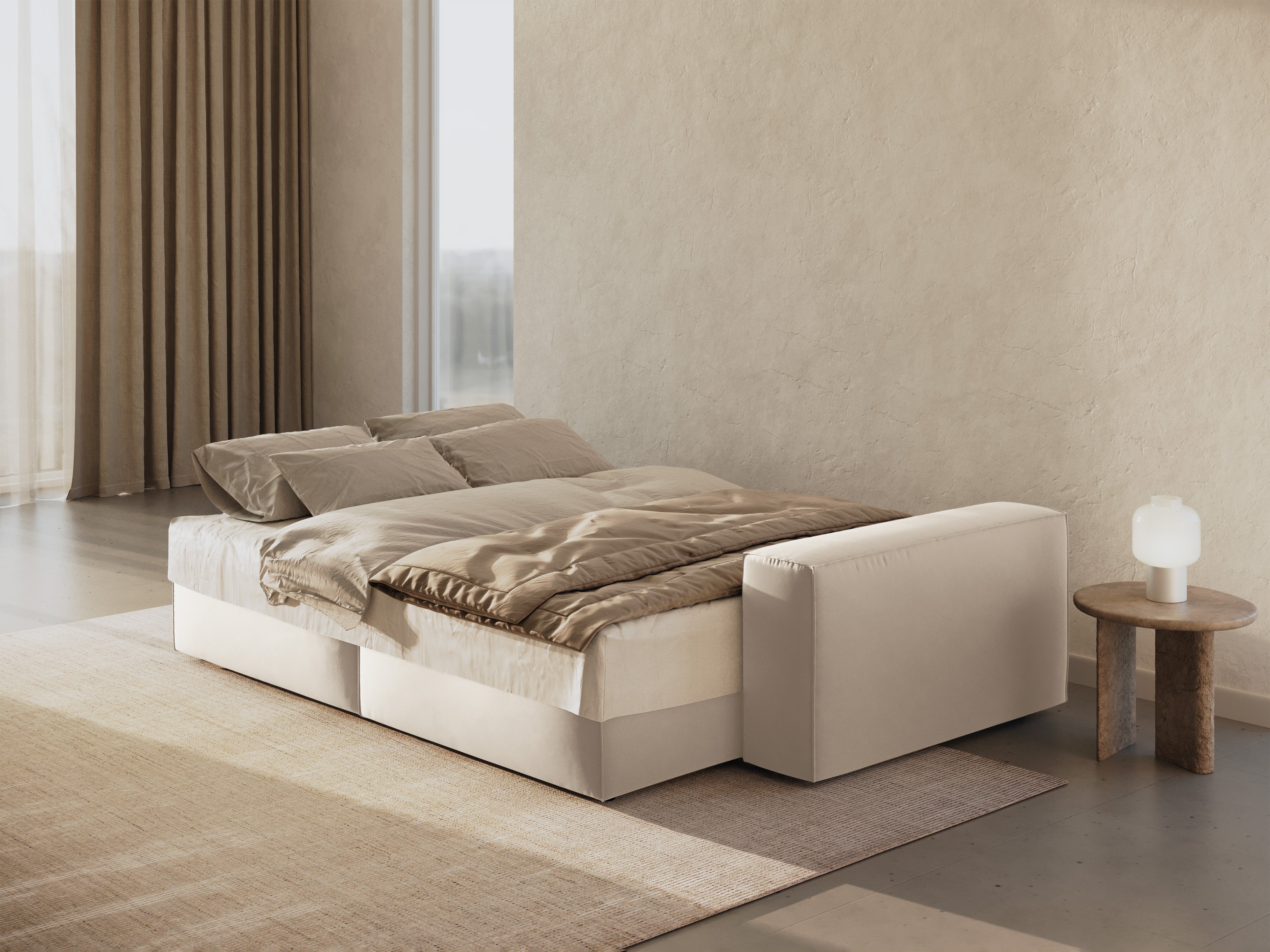 Jodie kavč z raztegljivim ležiščem za 3 osebe, material: žamet