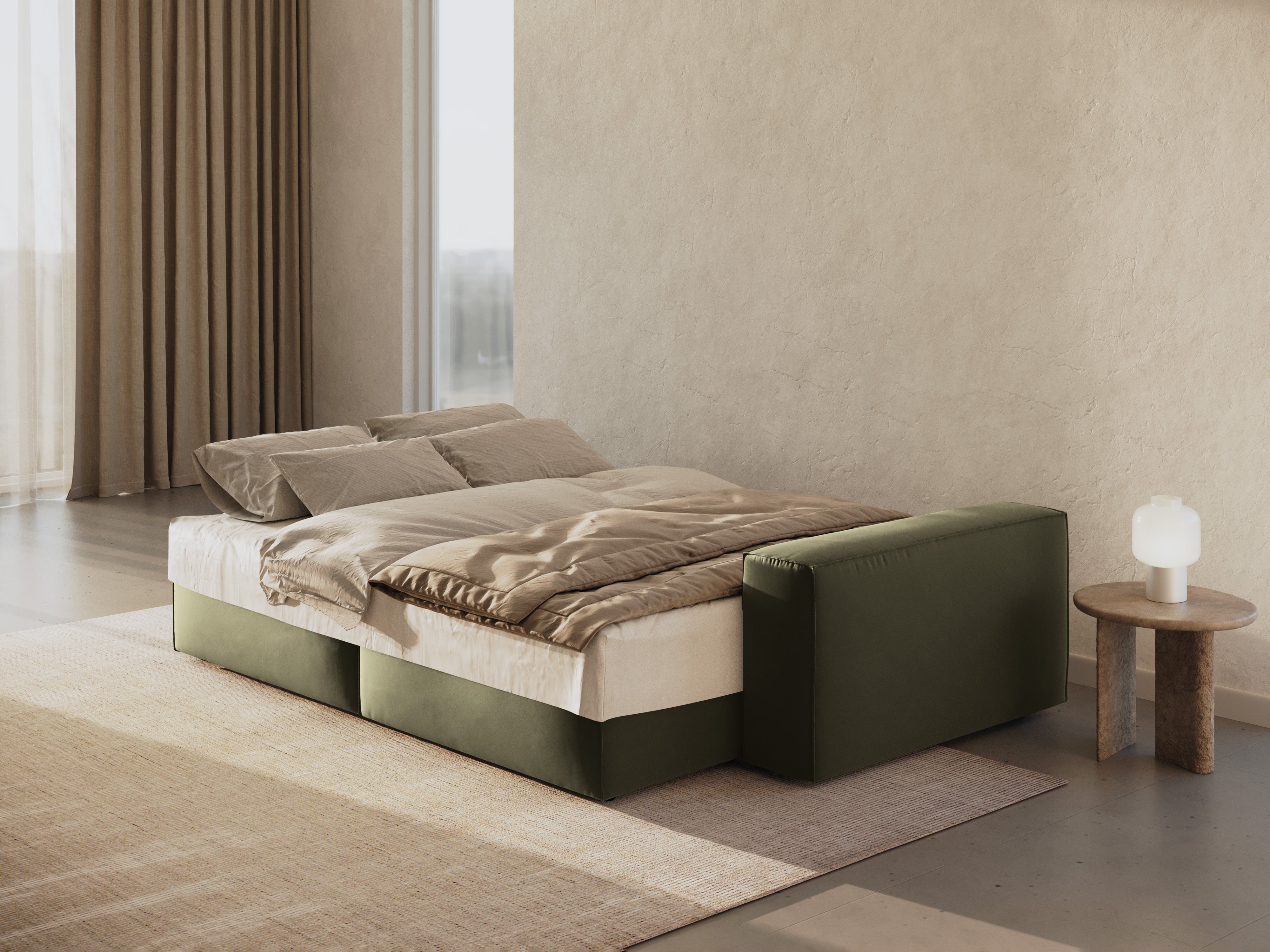 Jodie kavč z raztegljivim ležiščem za 3 osebe, material: žamet