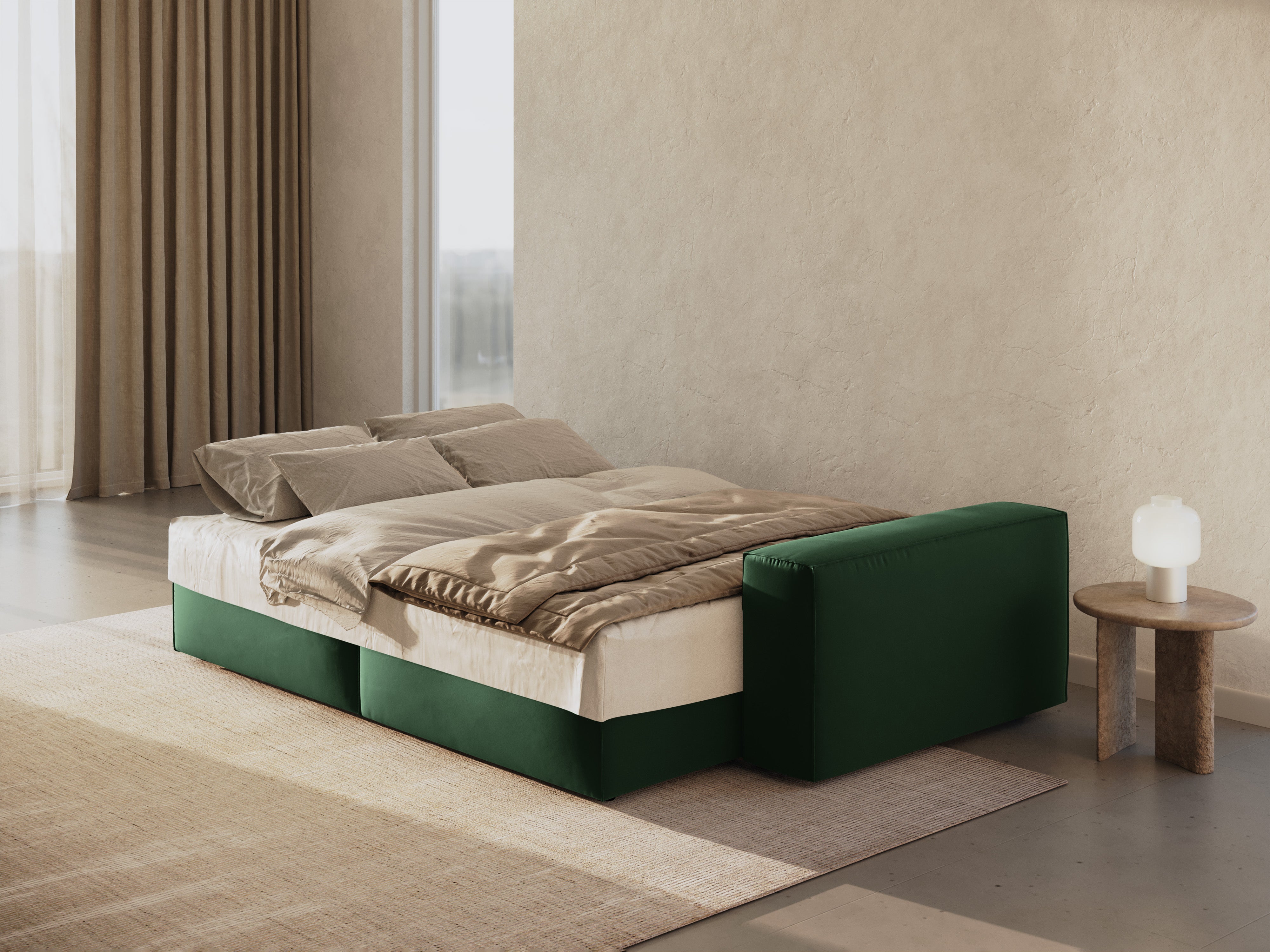 Jodie kavč z raztegljivim ležiščem za 3 osebe, material: žamet