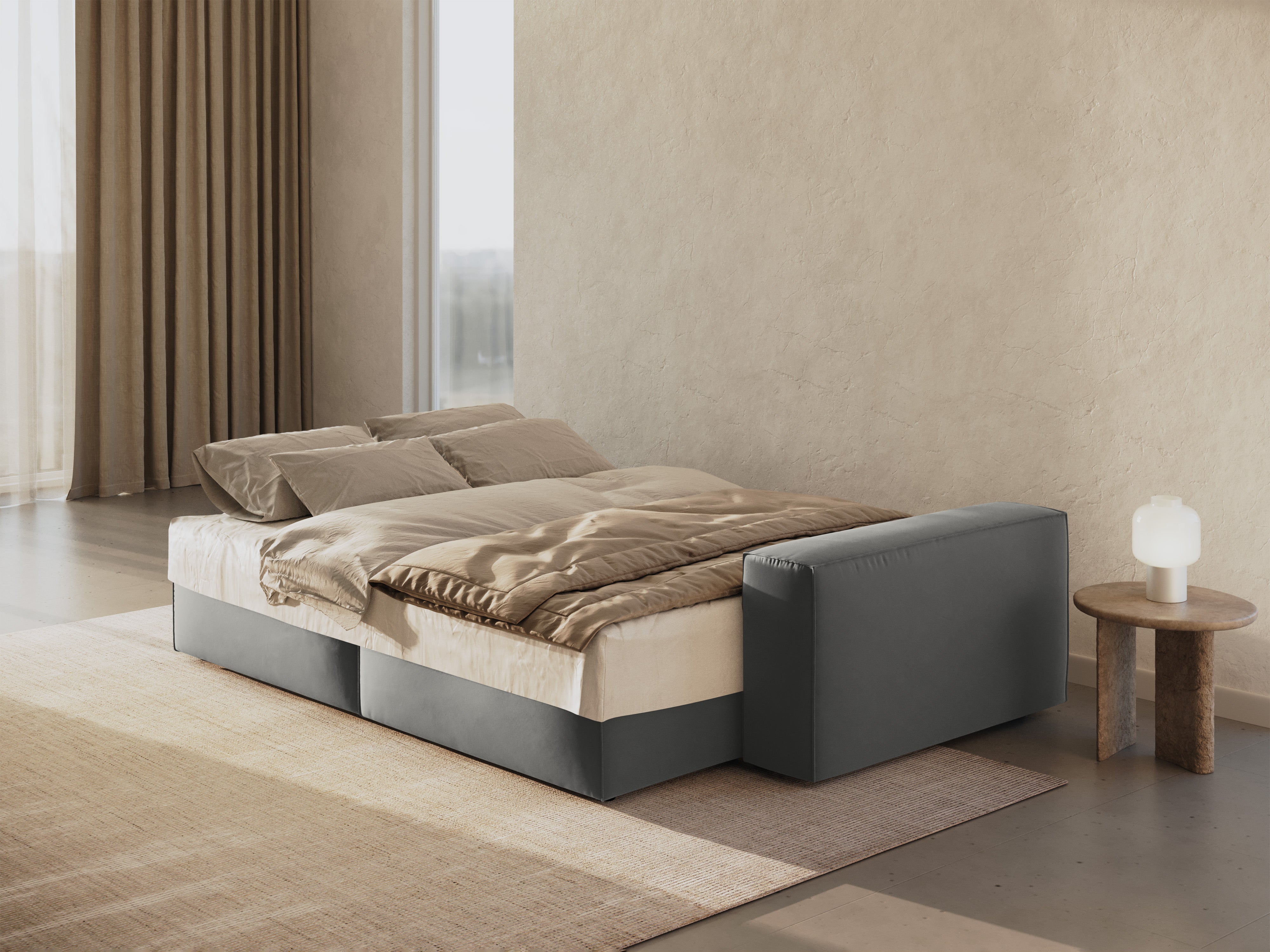 Jodie kavč z raztegljivim ležiščem za 3 osebe, material: žamet