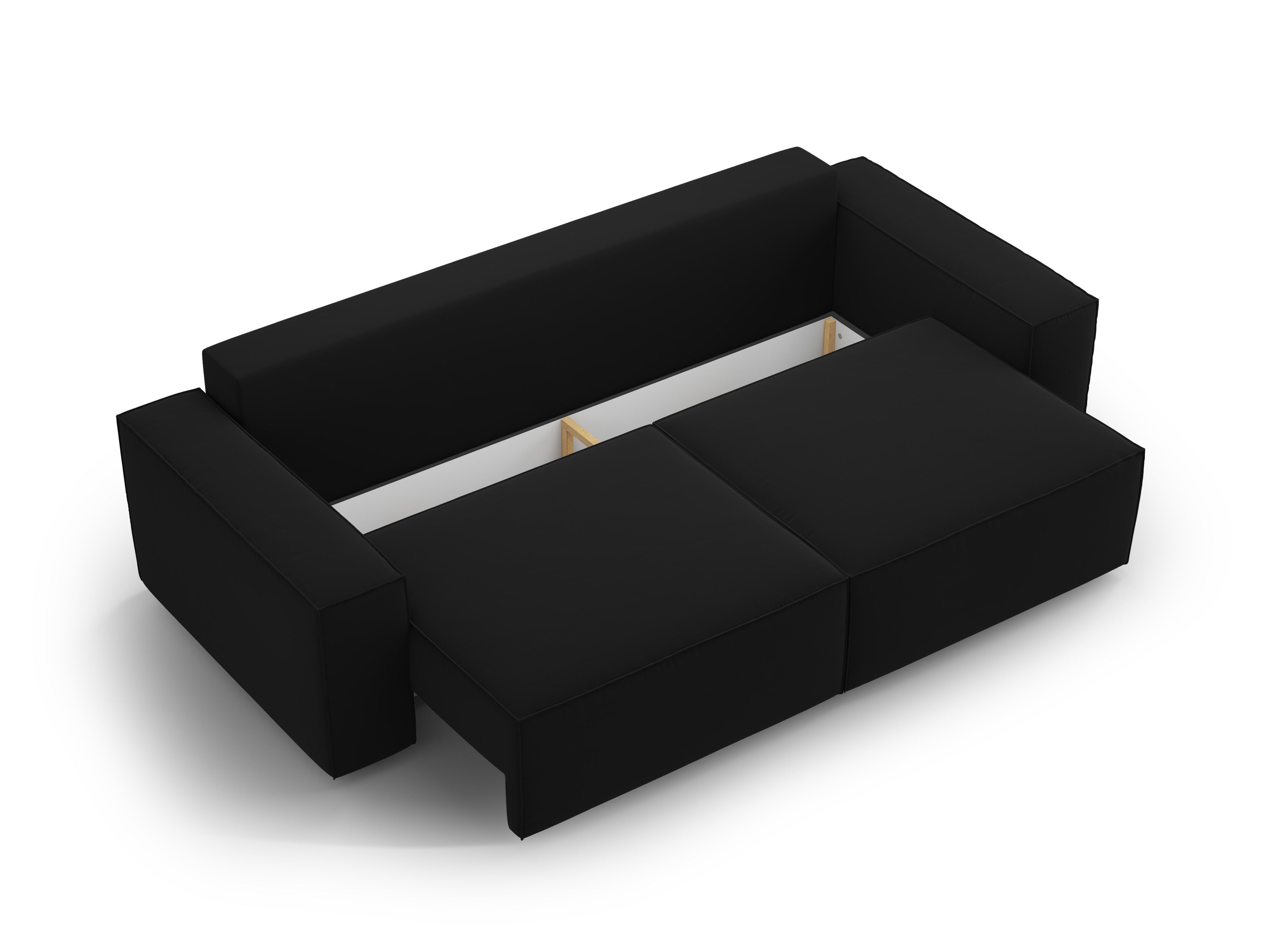 Jodie kavč z raztegljivim ležiščem za 3 osebe, material: žamet