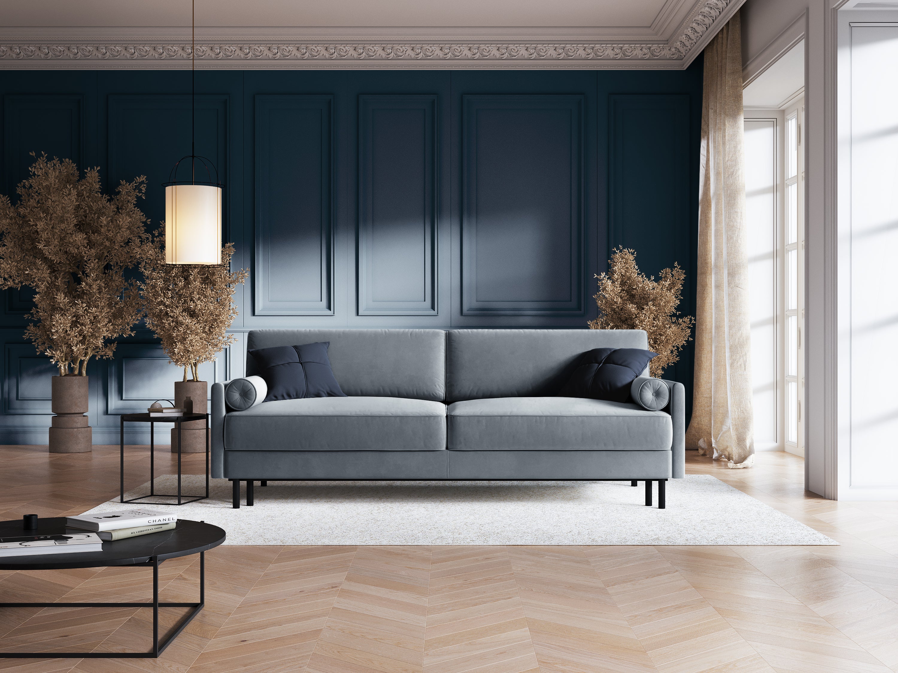 Scott kavč, 3 sedeži, 212x97cm, Material: žamet