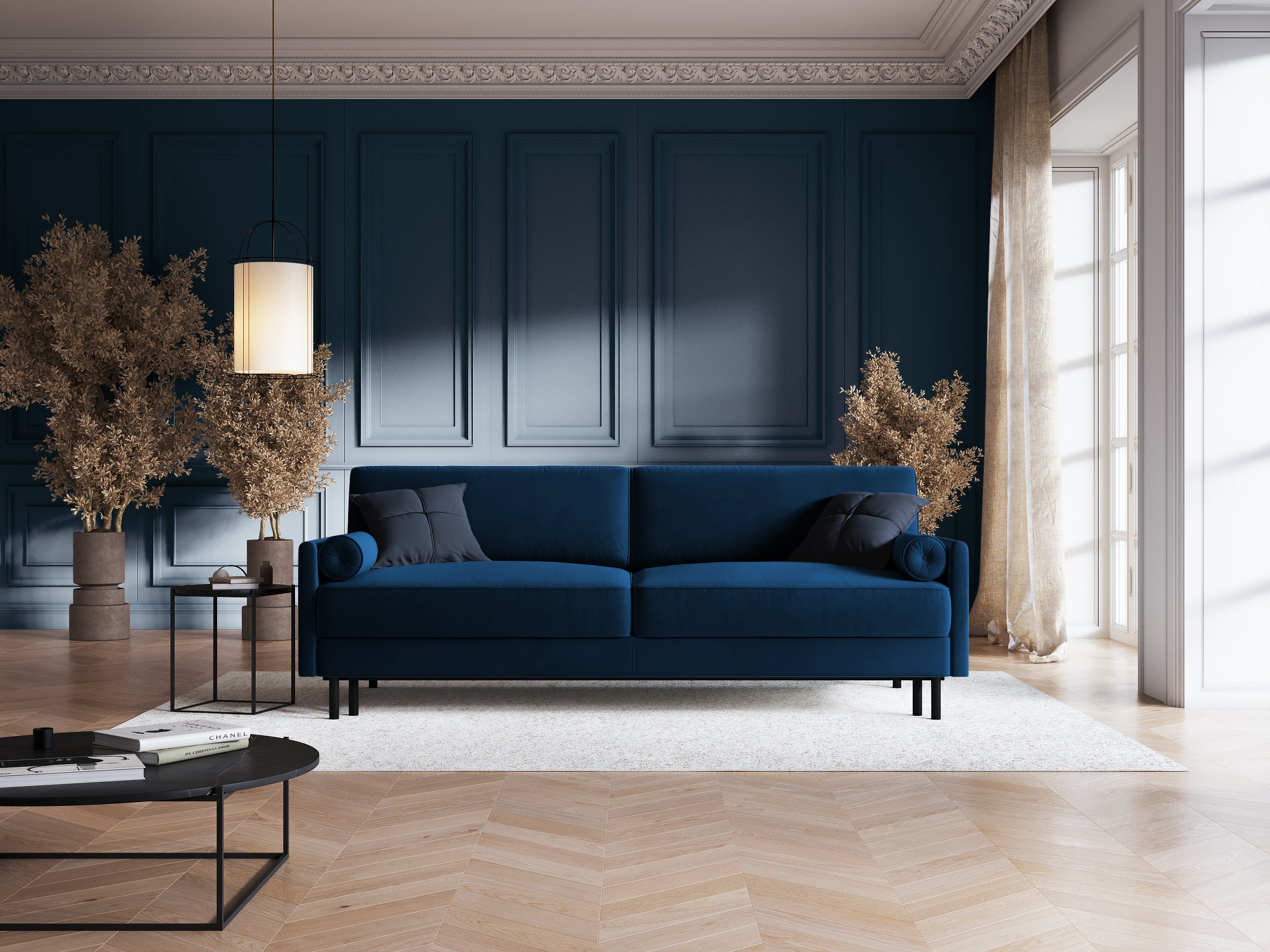 Scott kavč, 3 sedeži, 212x97cm, Material: žamet