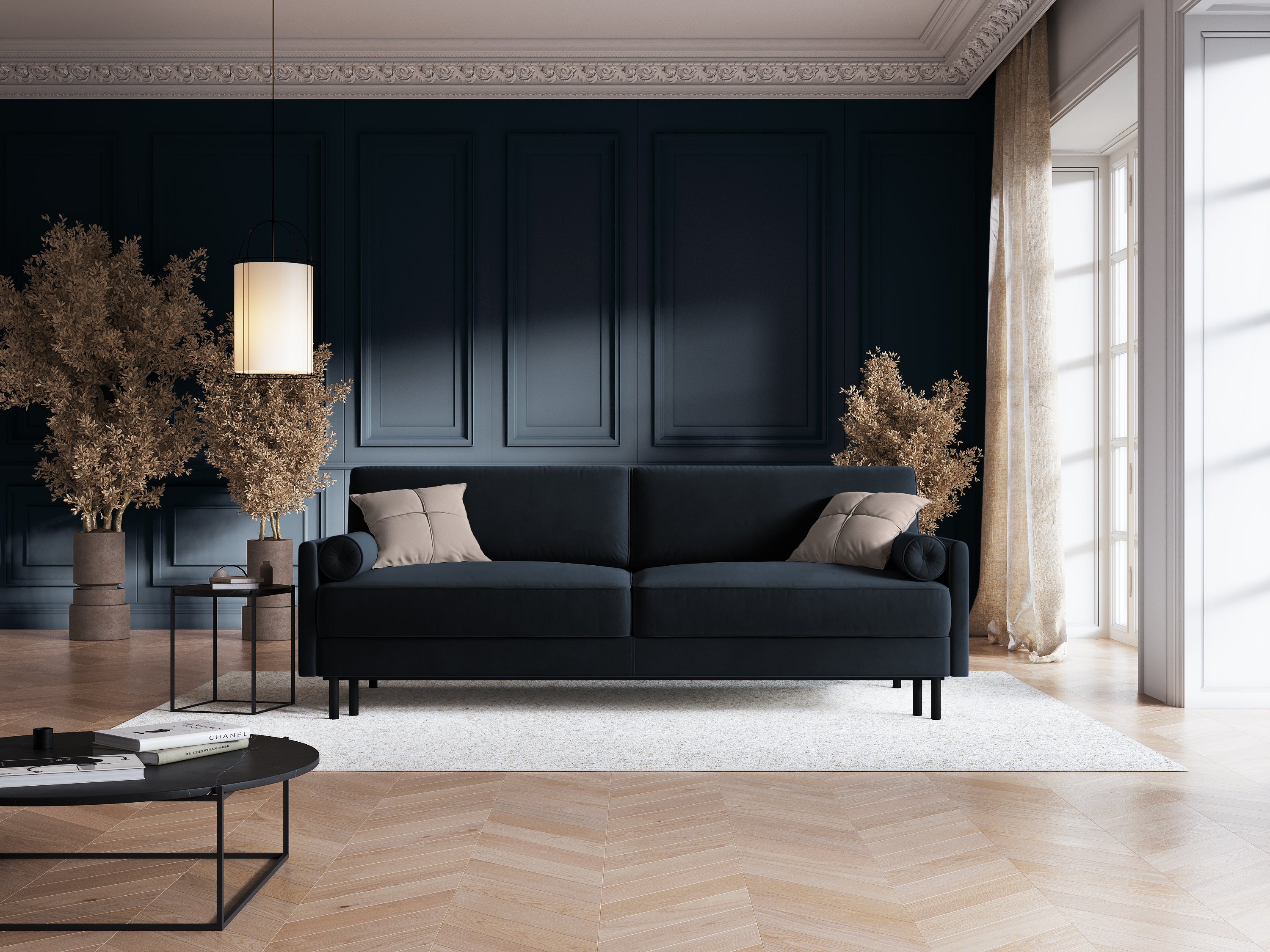 Scott kavč, 3 sedeži, 212x97cm, Material: žamet