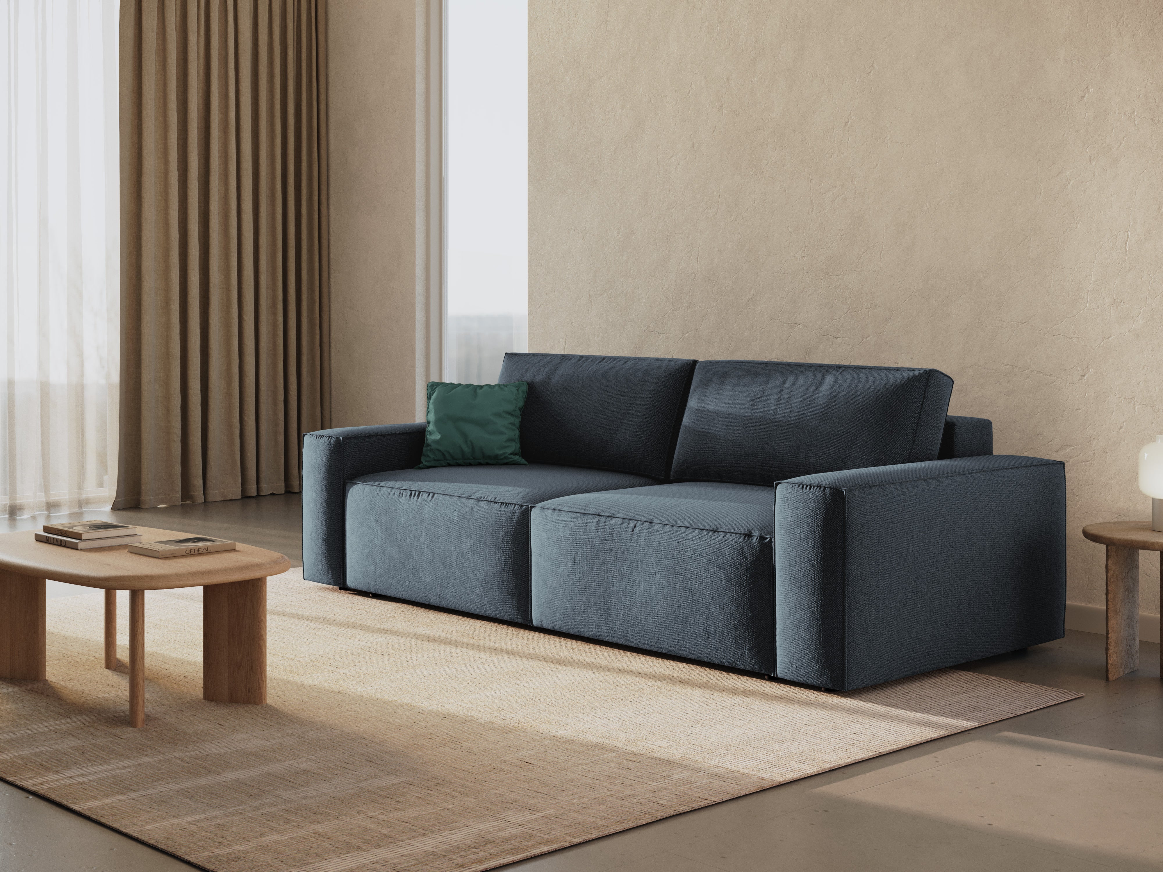 Jodie kavč z raztegljivim ležiščem za 3 osebe, material: strukturirano blago