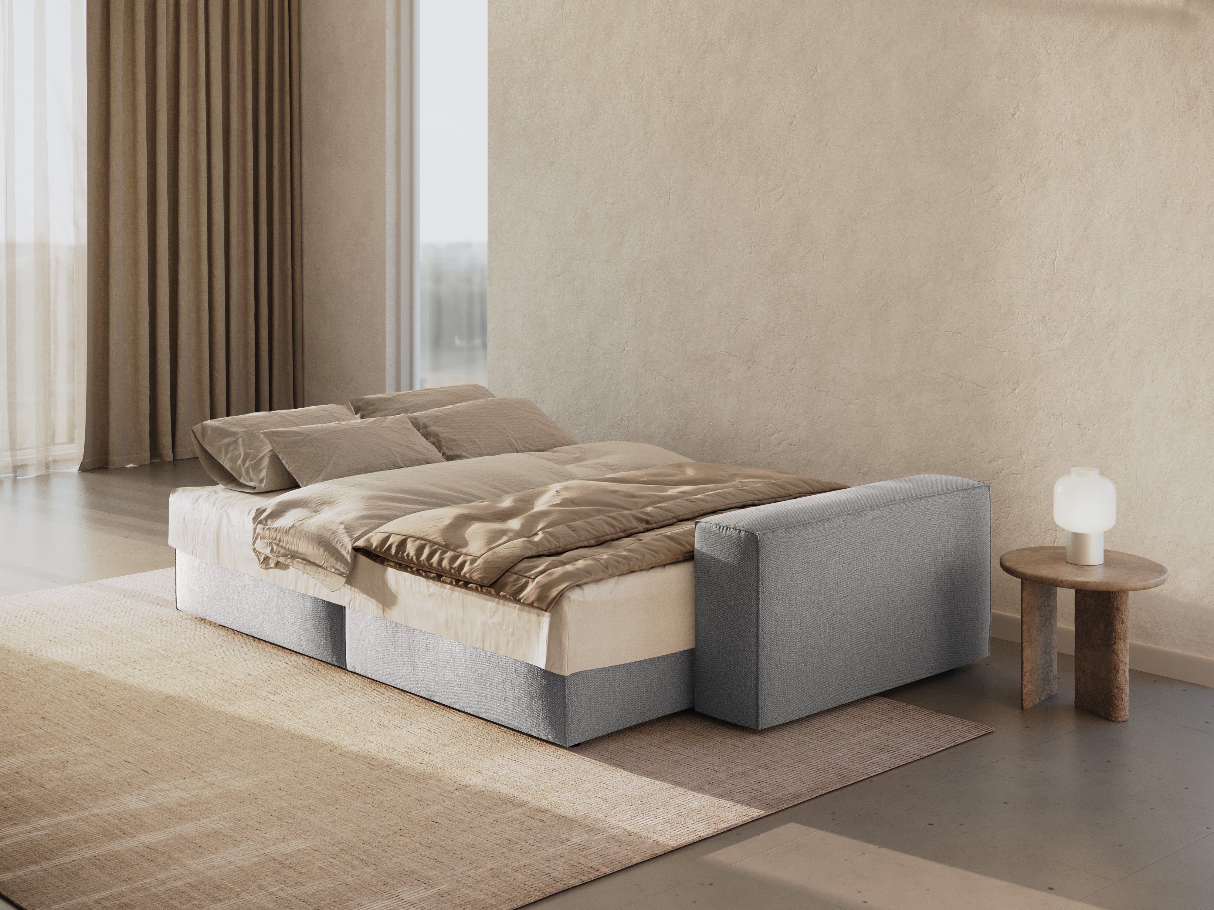 Jodie kavč z raztegljivim ležiščem za 3 osebe, material: strukturirano blago