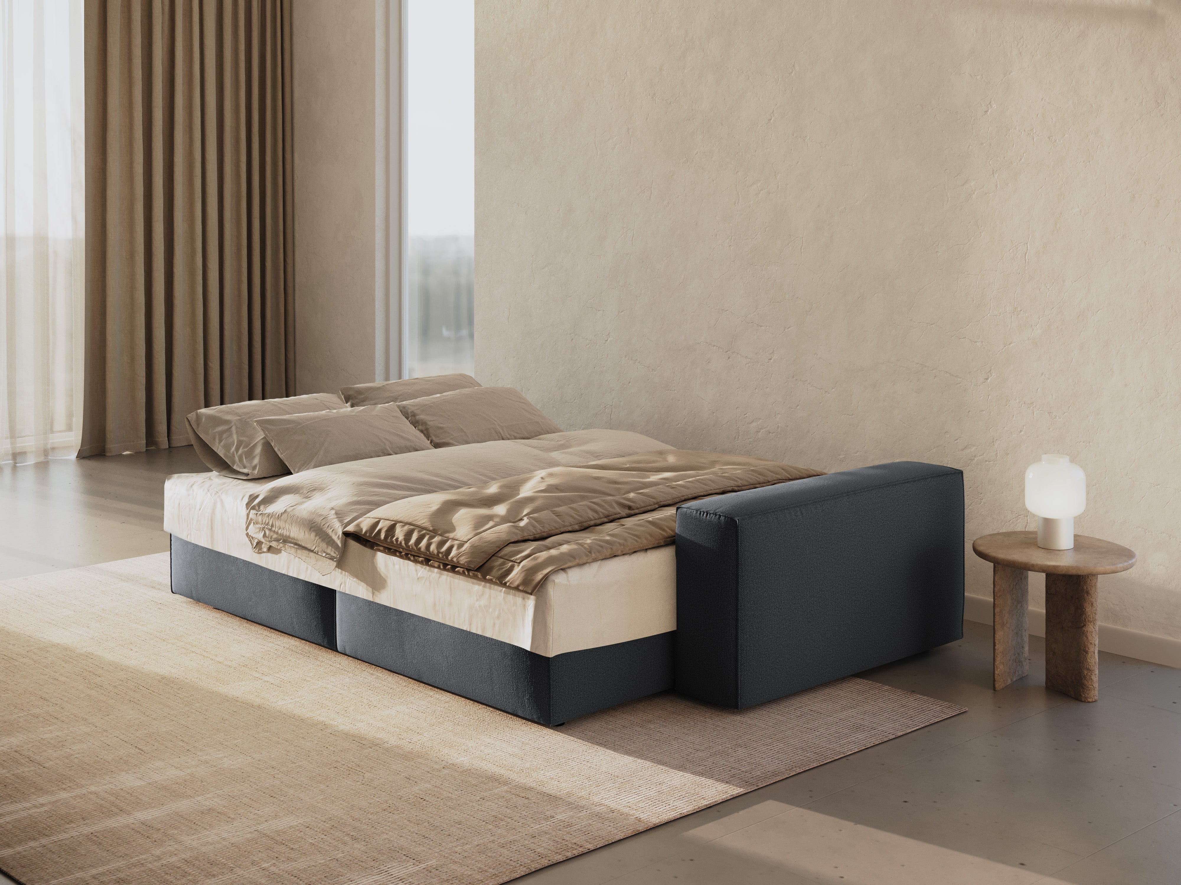 Jodie kavč z raztegljivim ležiščem za 3 osebe, material: strukturirano blago