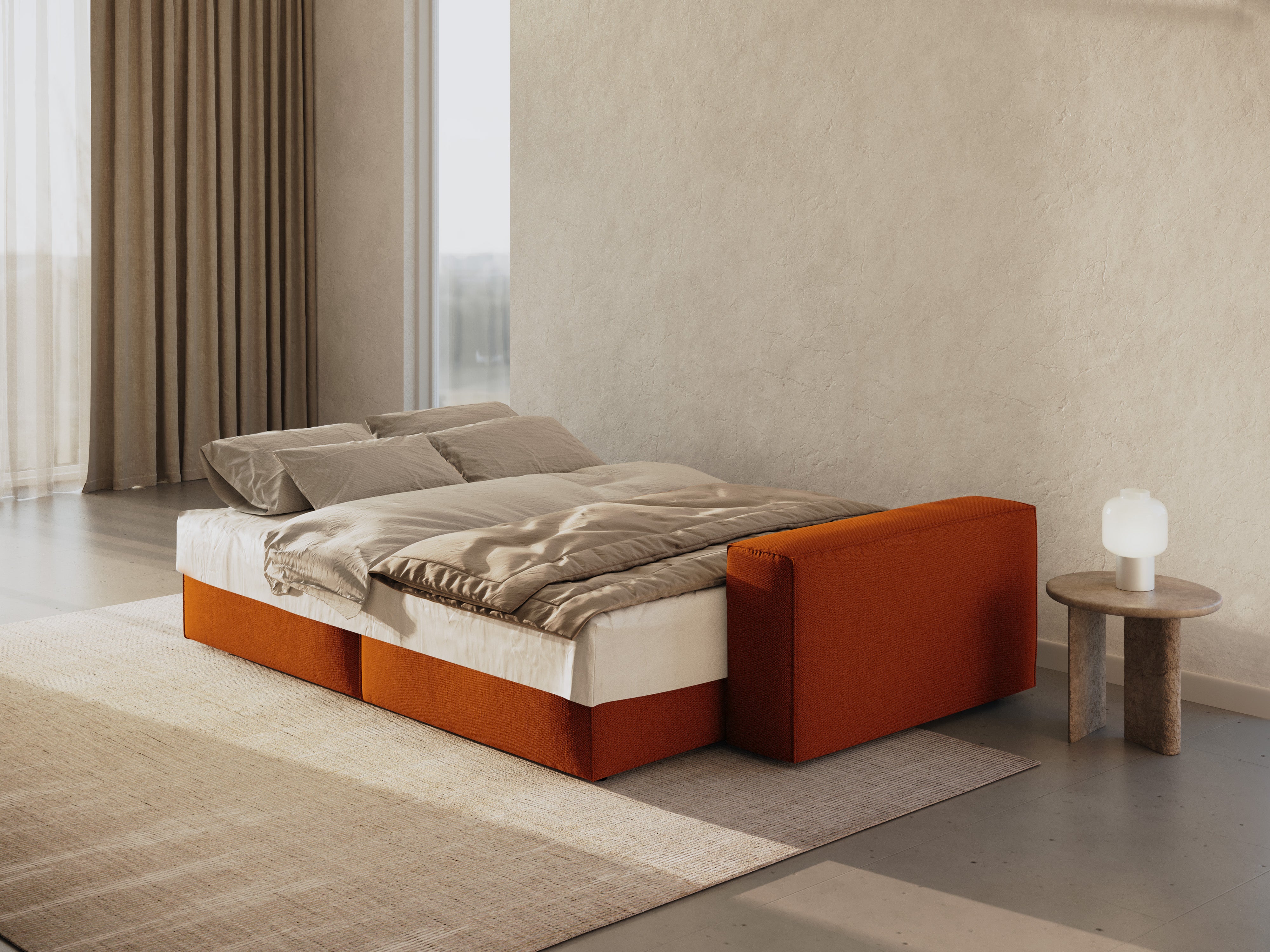 Jodie kavč z raztegljivim ležiščem za 3 osebe, material: strukturirano blago