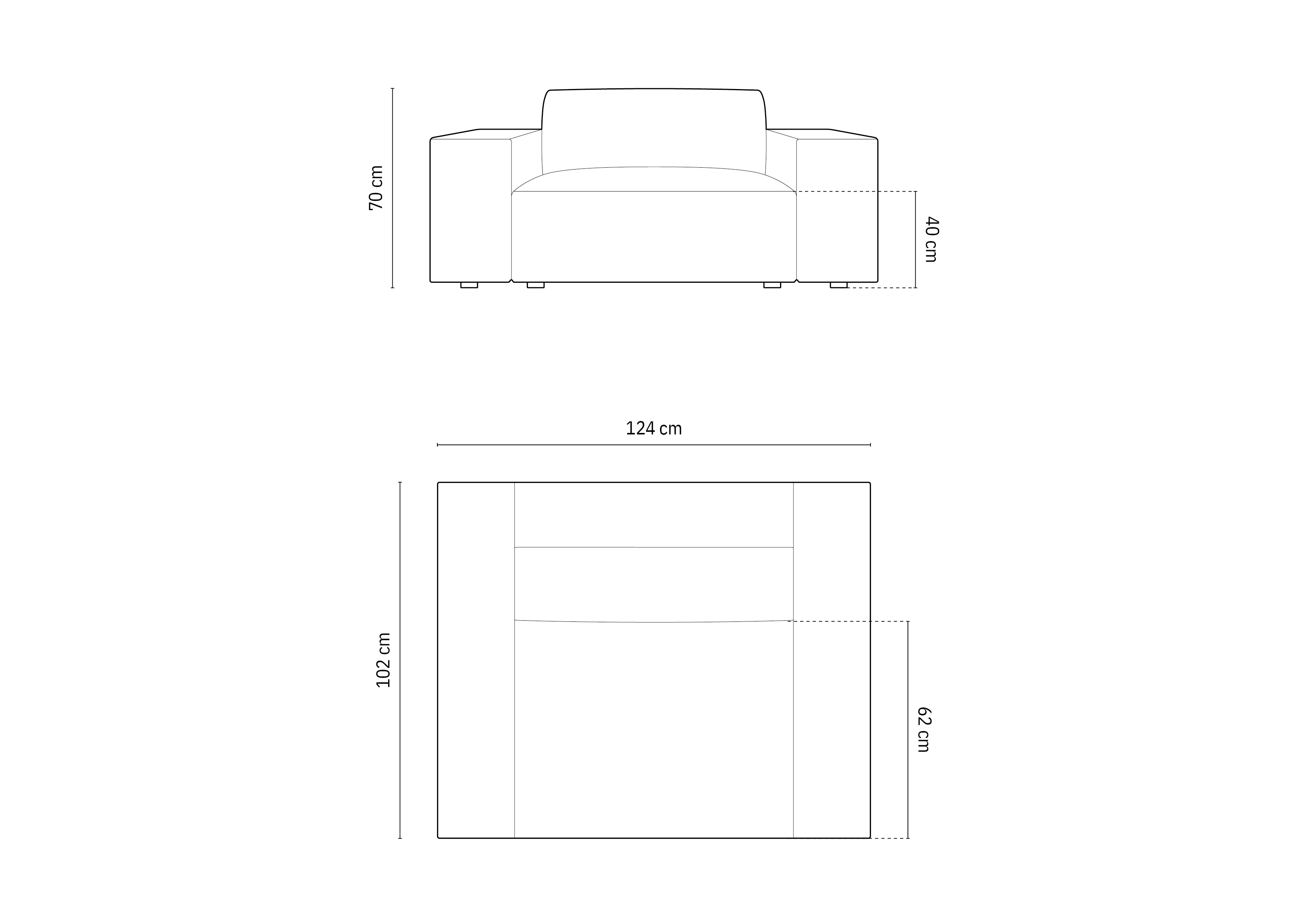 Fotelj Jodie 124x102cm, Material: Žamet