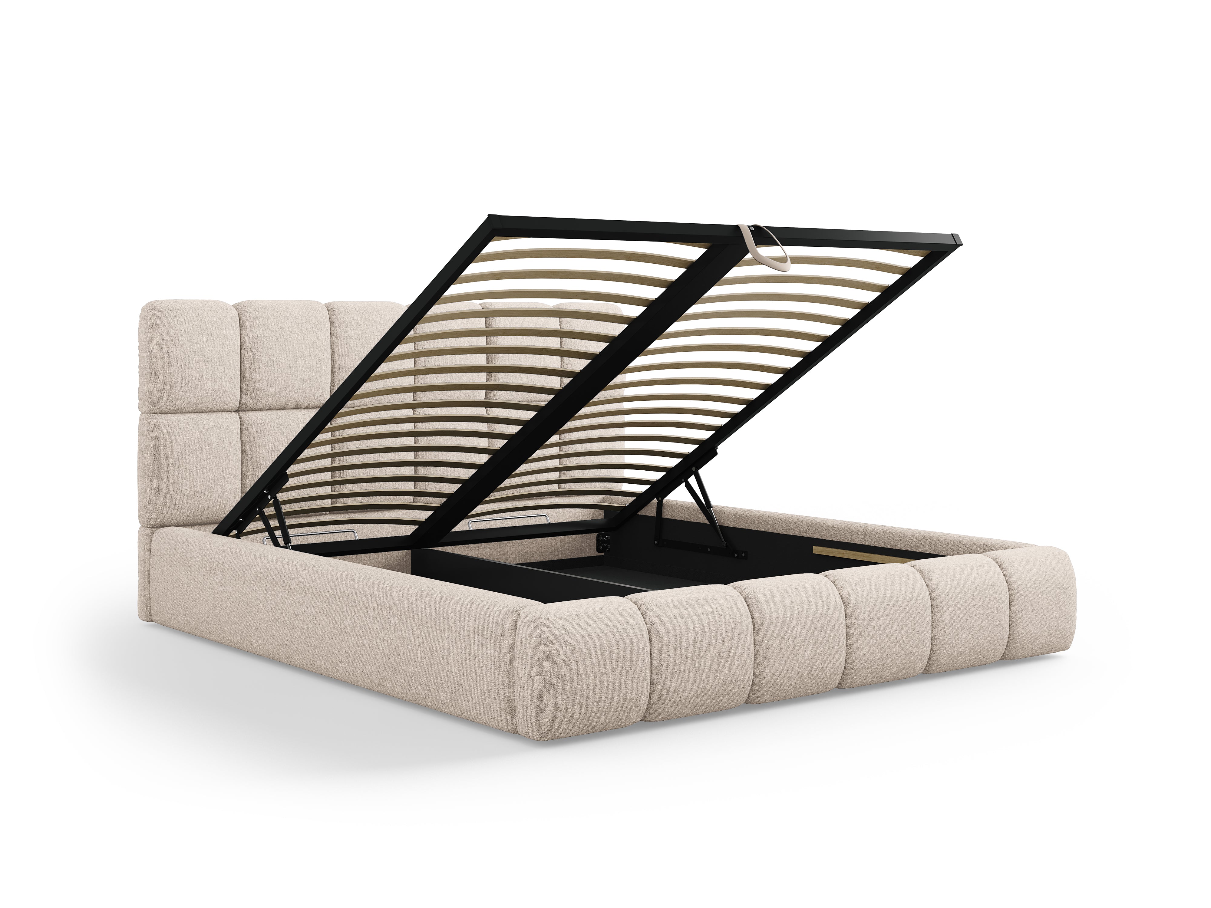 Postelja Bellis s shranjevalno posodo, Material: Šenil