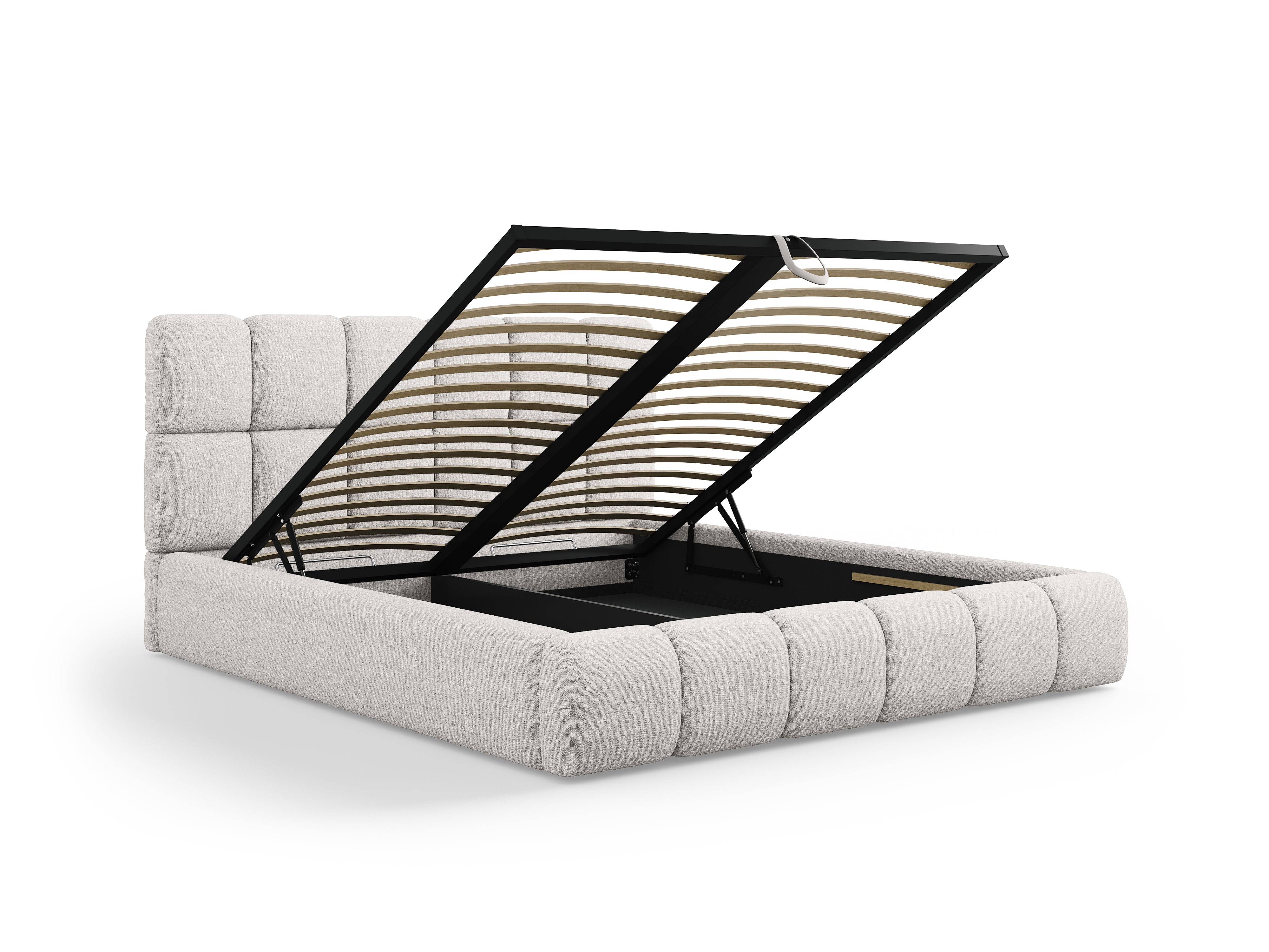 Postelja Bellis s shranjevalno posodo, Material: Šenil