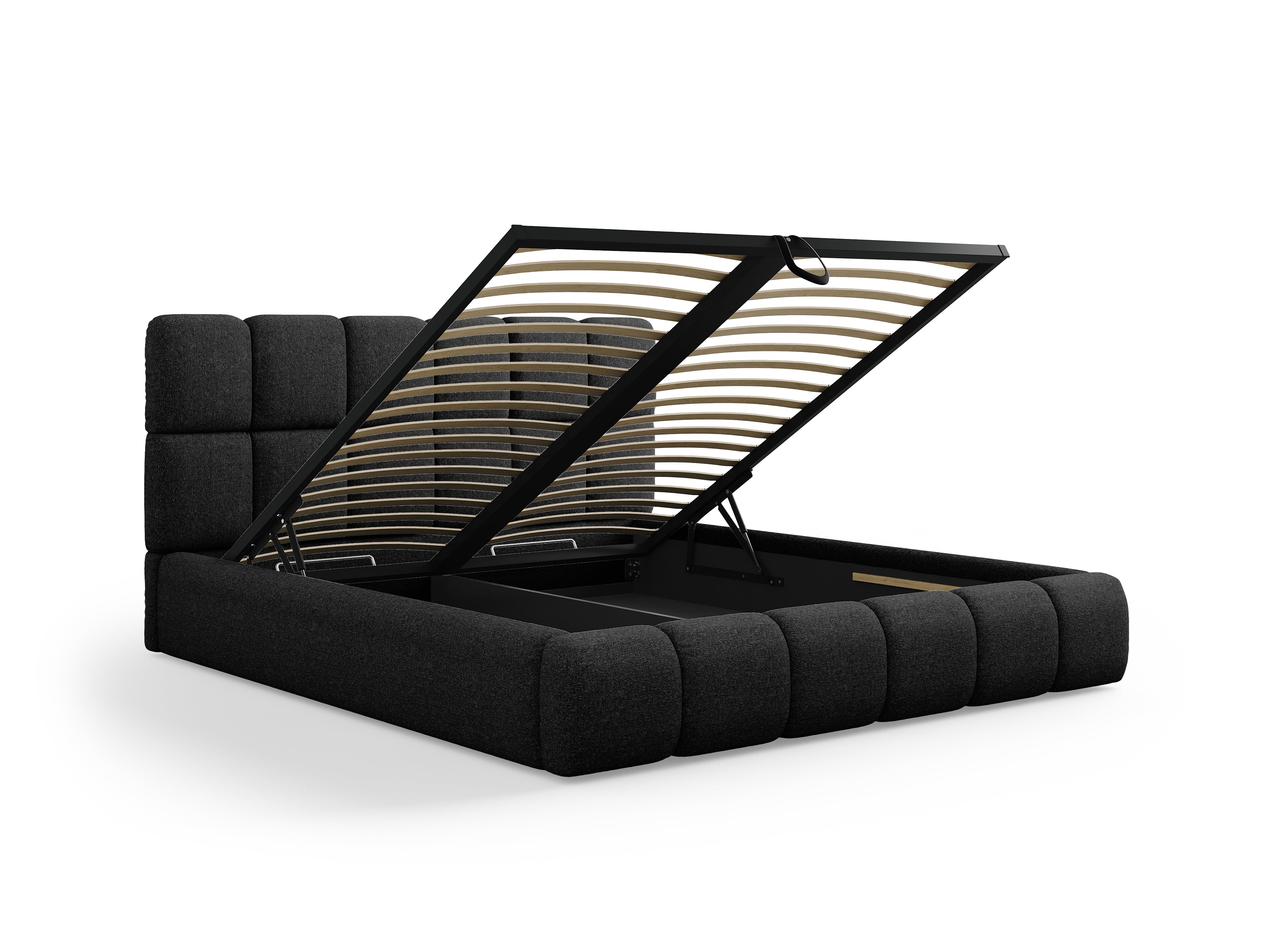 Postelja Bellis s shranjevalno posodo, Material: Šenil